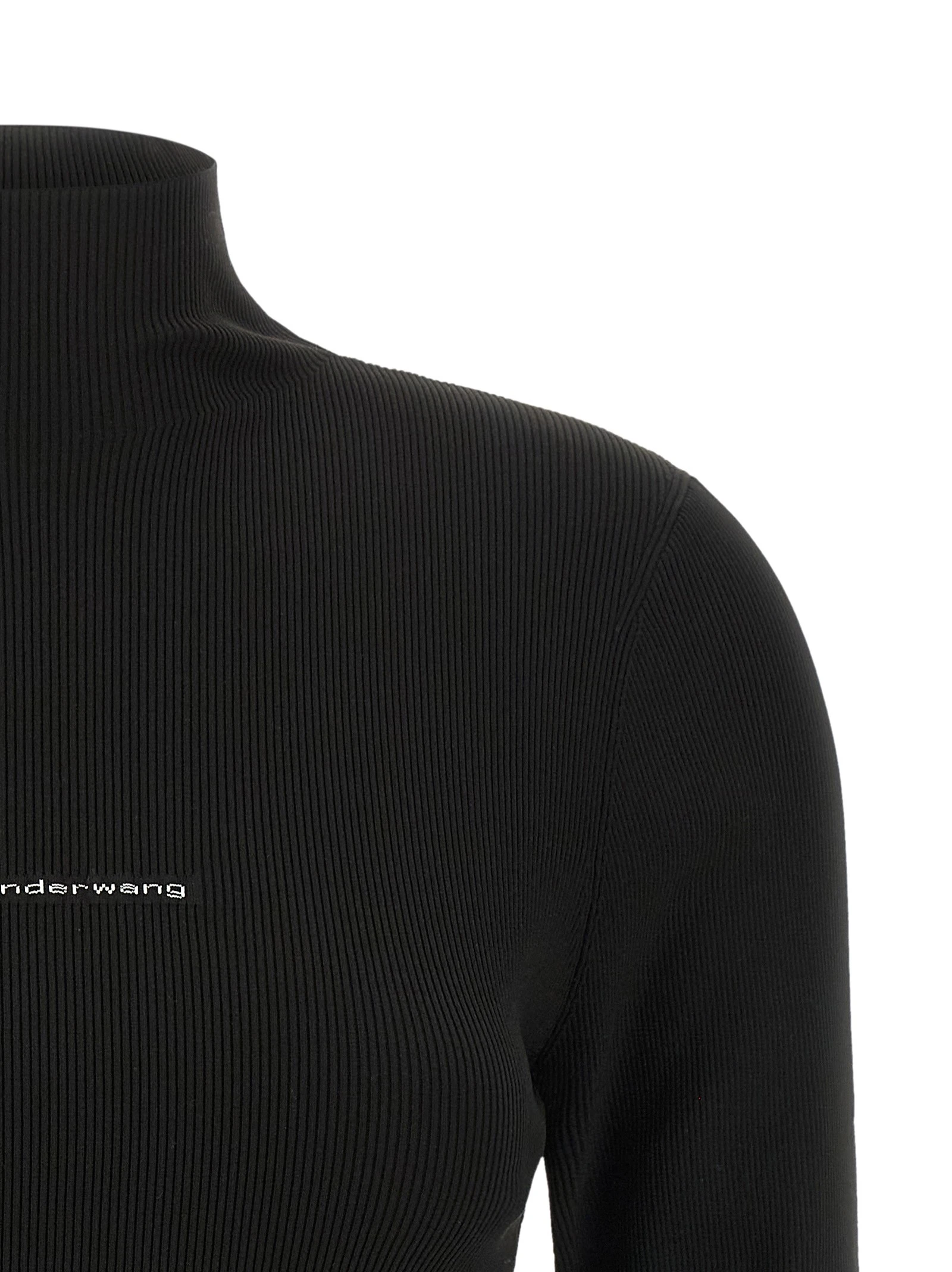 Ribbed sweater with logo