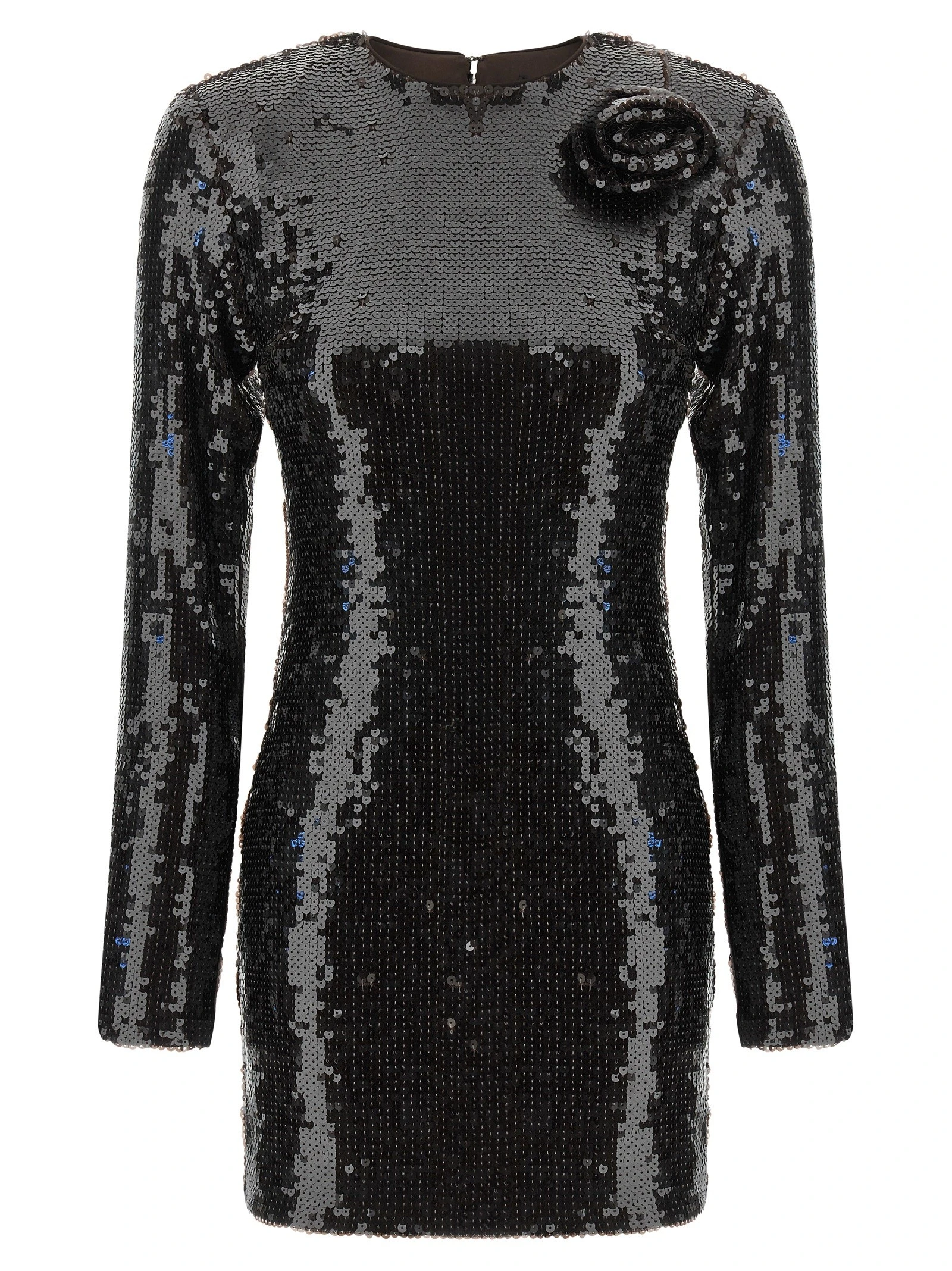 Sequin dress with flower