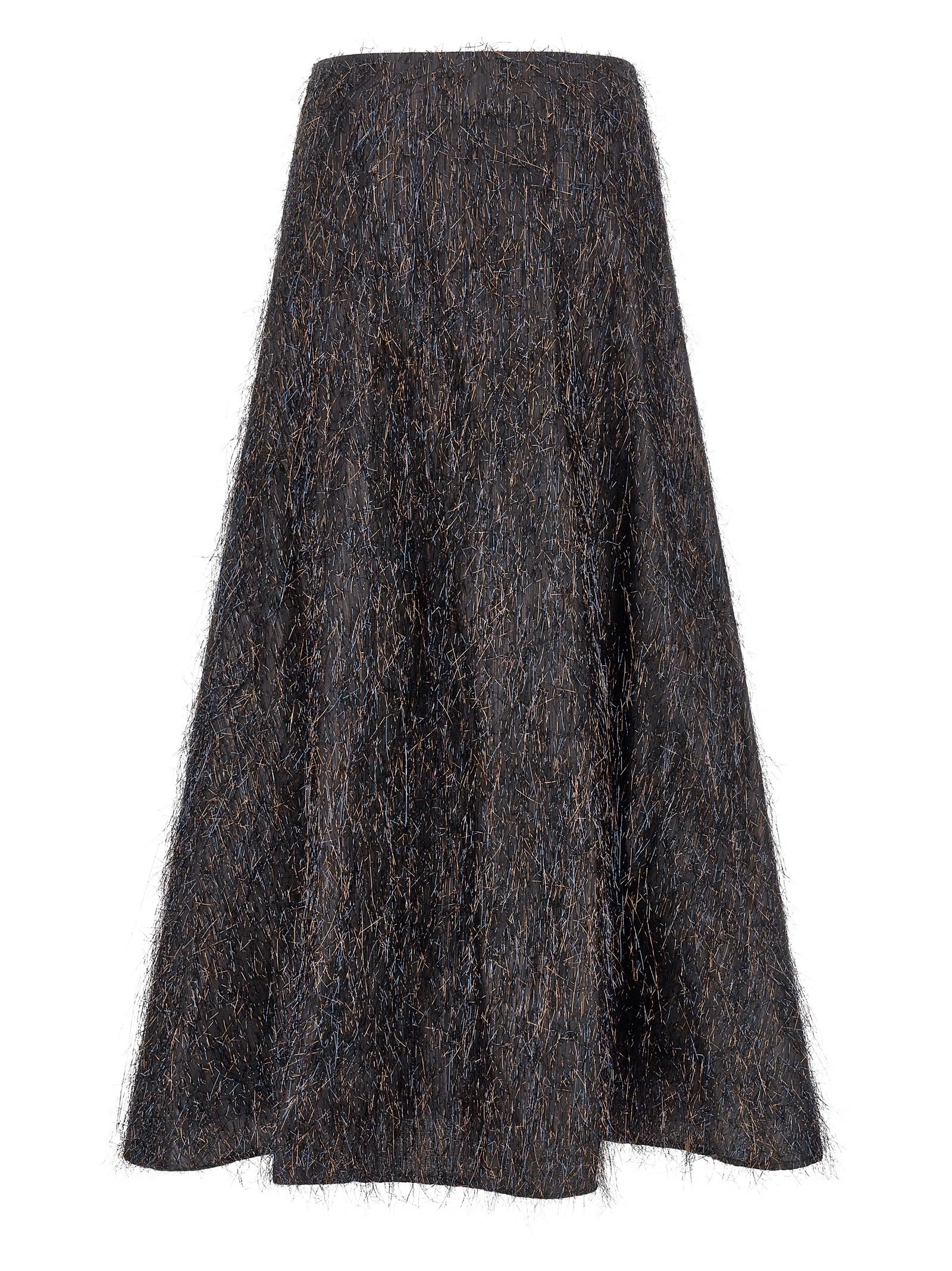 Skirt with metallic fringes