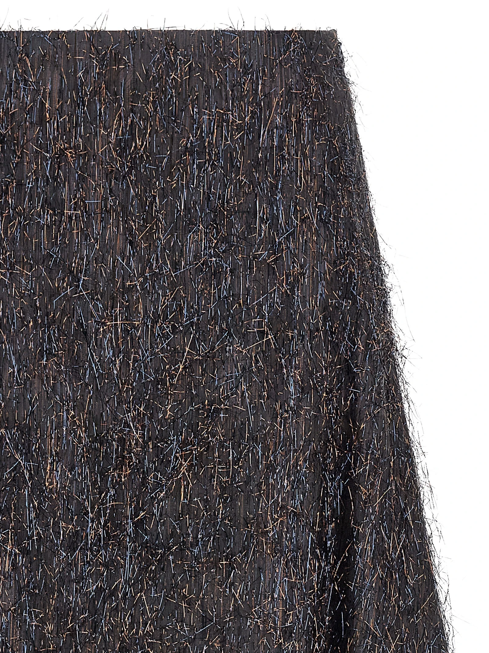 Skirt with metallic fringes