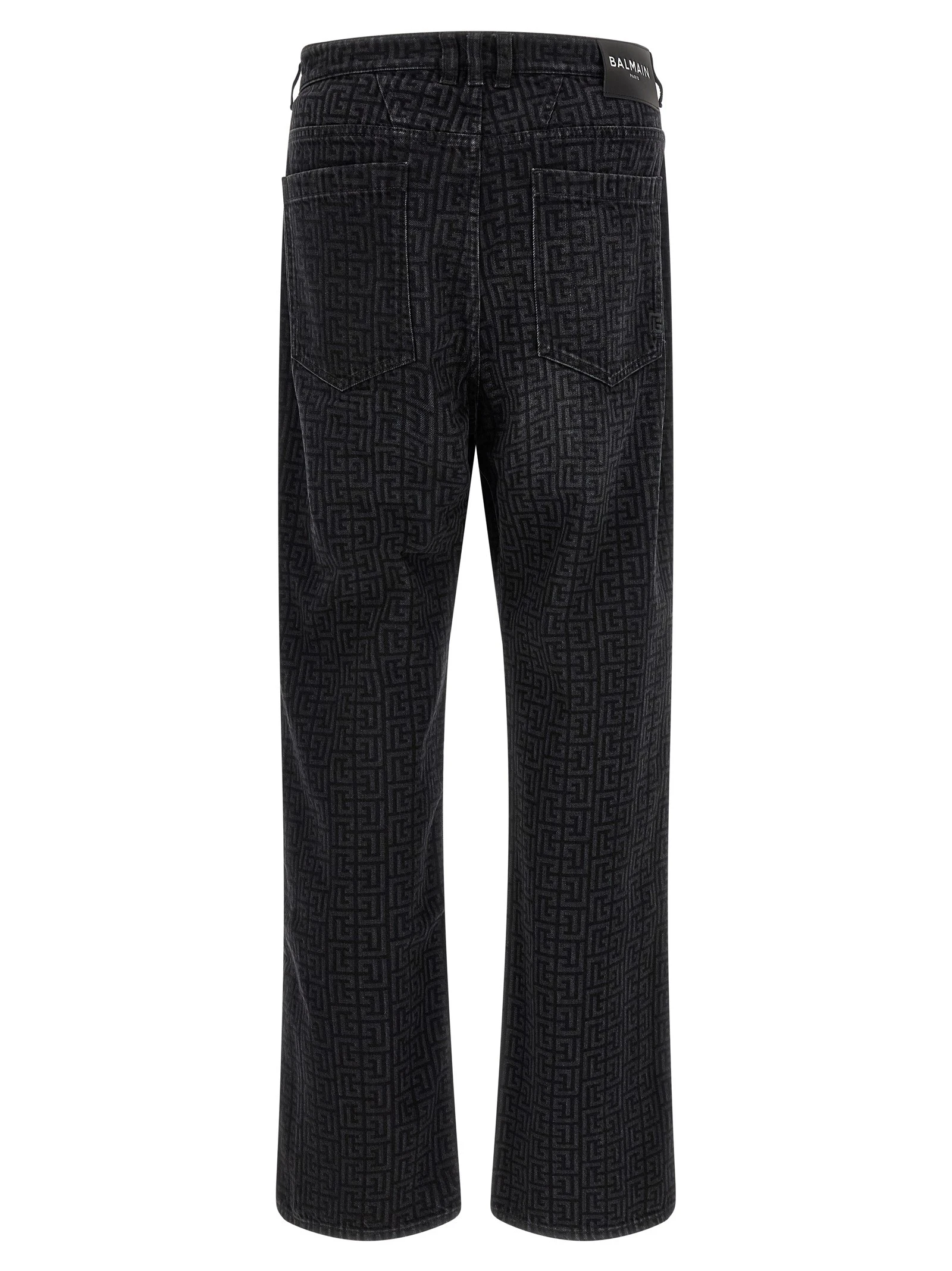 Monogram pattern jeans