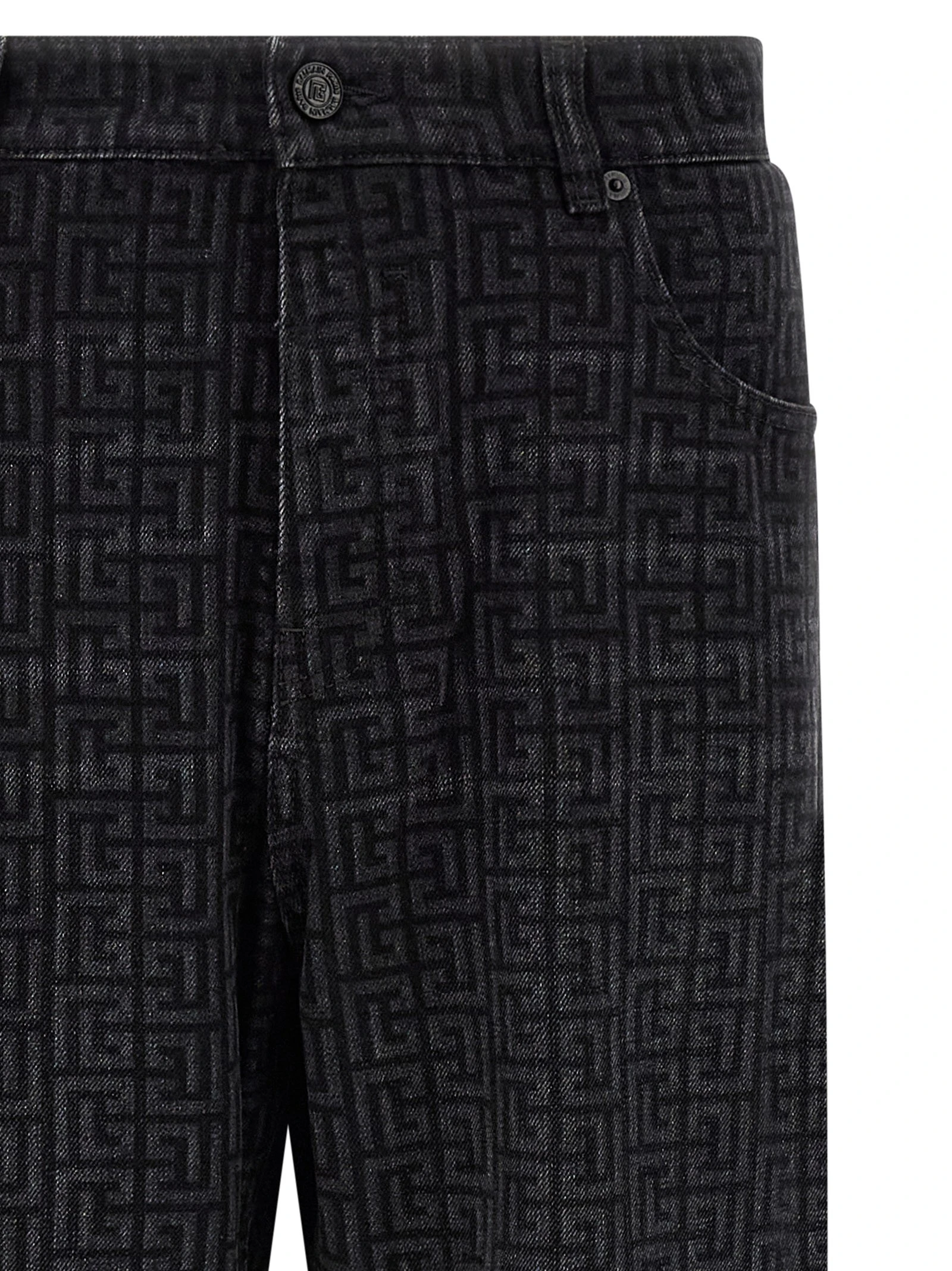 Monogram pattern jeans