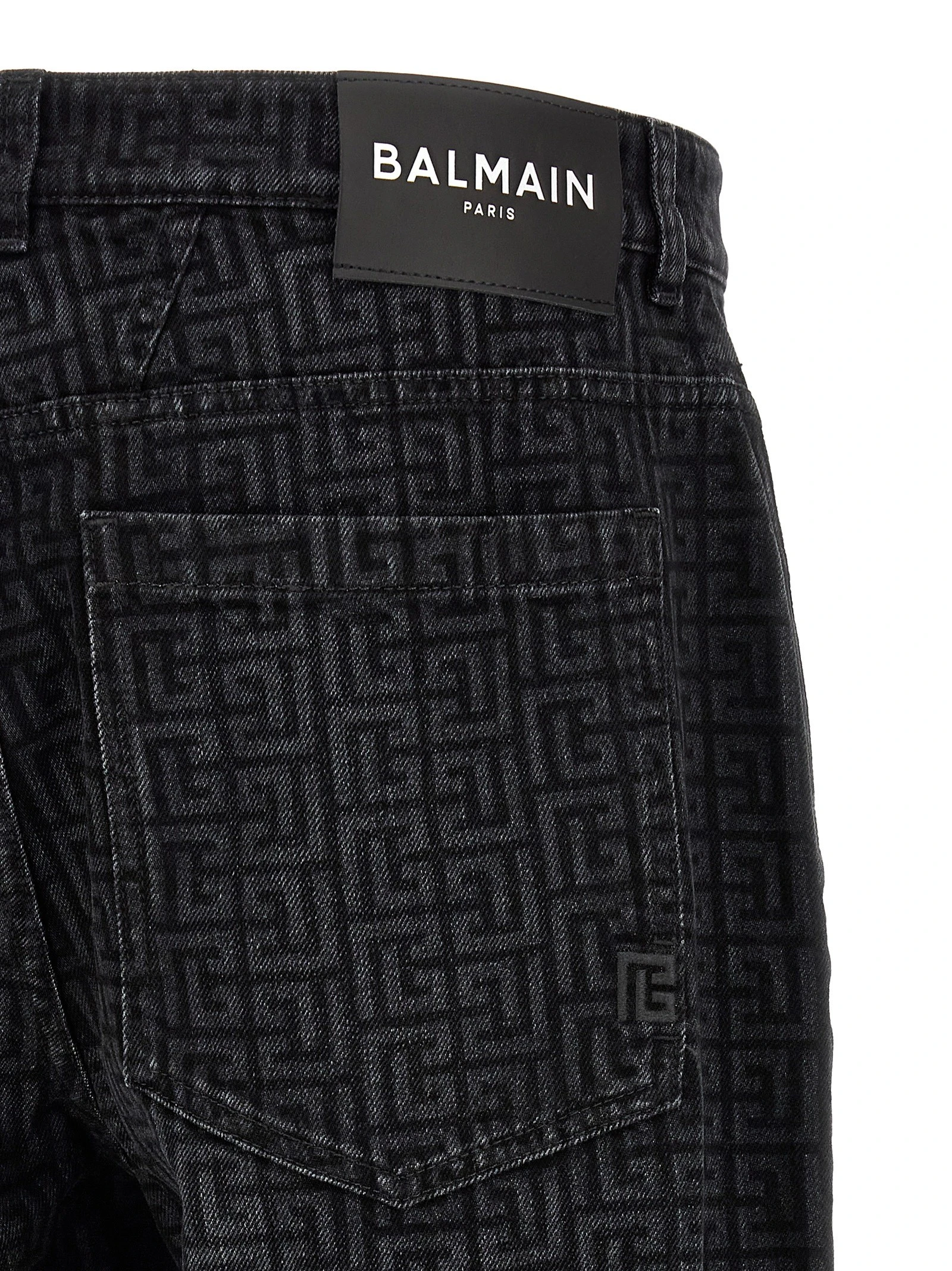 Monogram pattern jeans