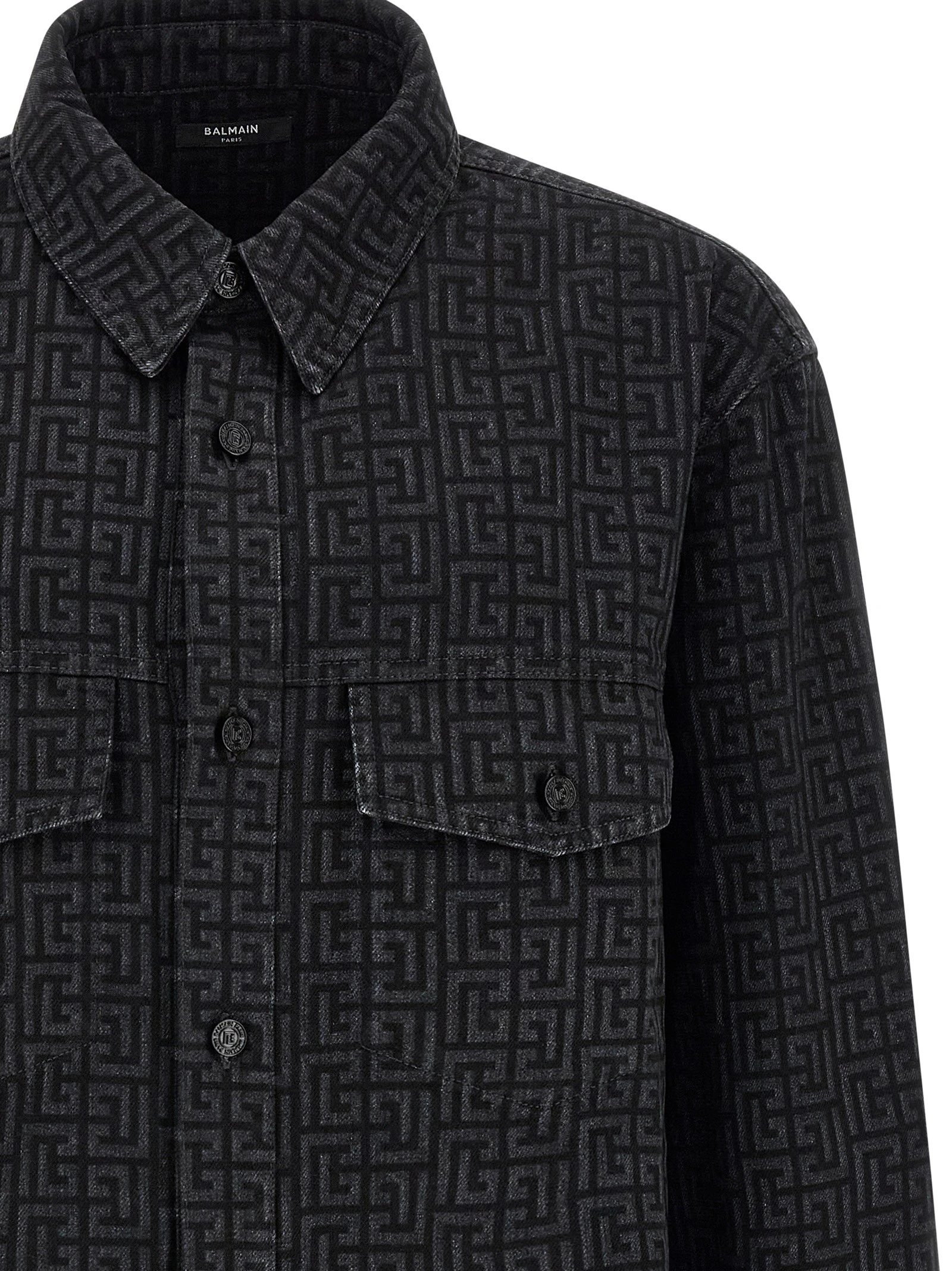 Monogram pattern overshirt