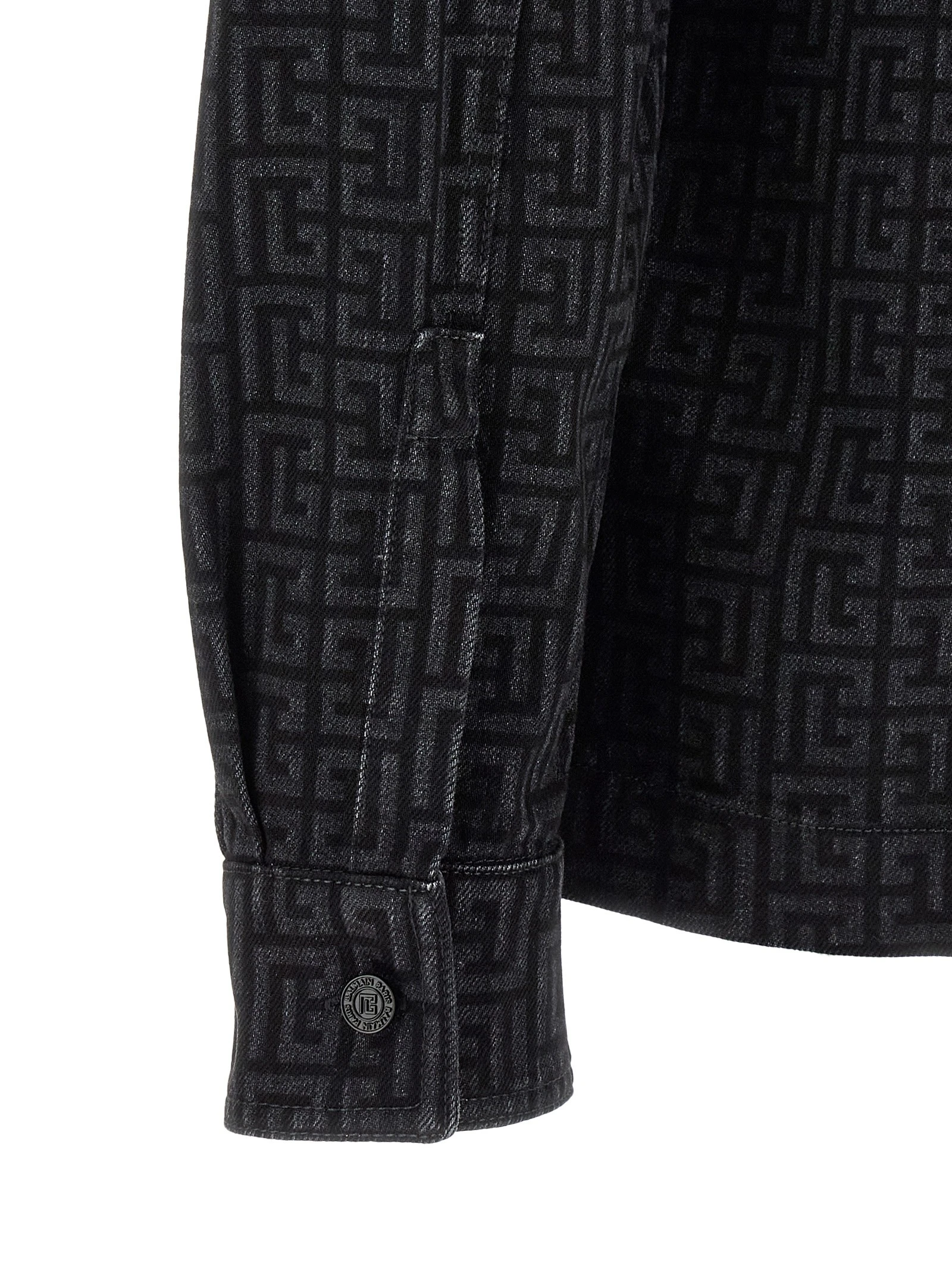 Monogram pattern overshirt