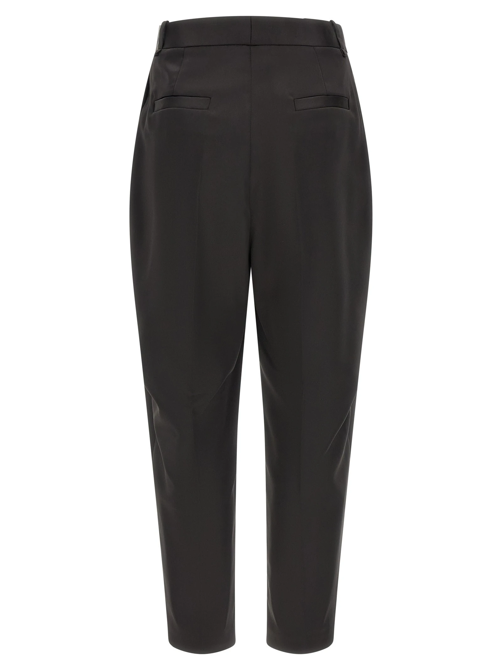 Stretch satin pants