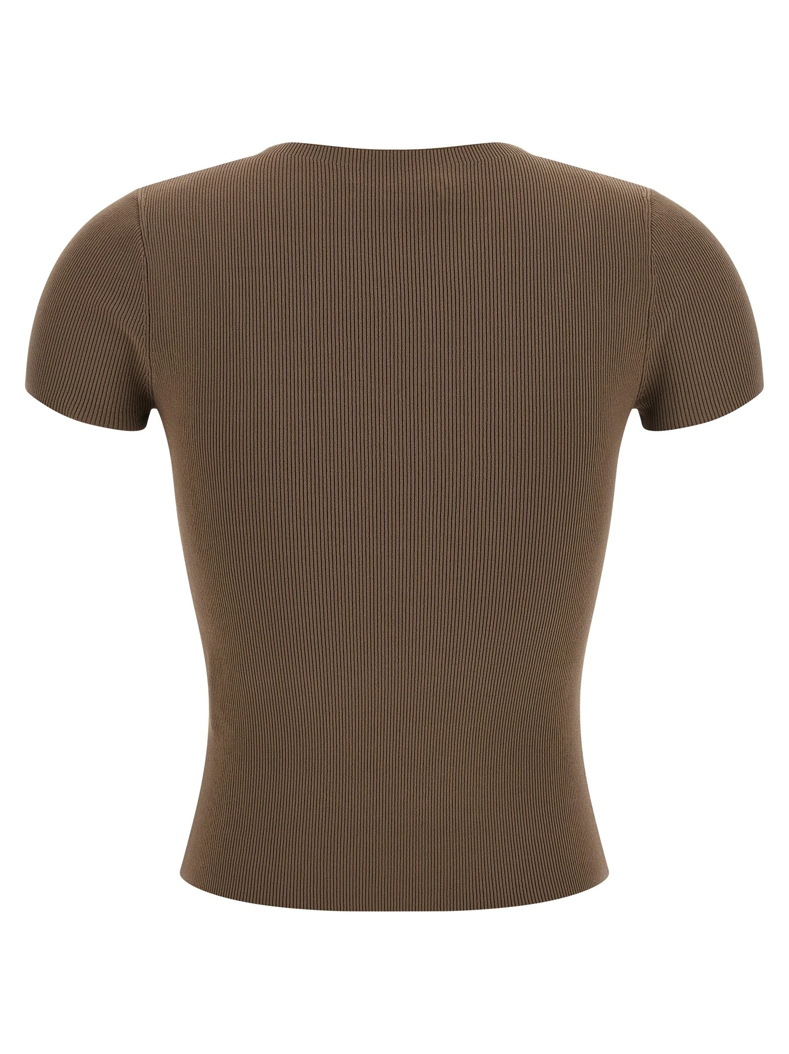 Ribbed T-shirt with logo