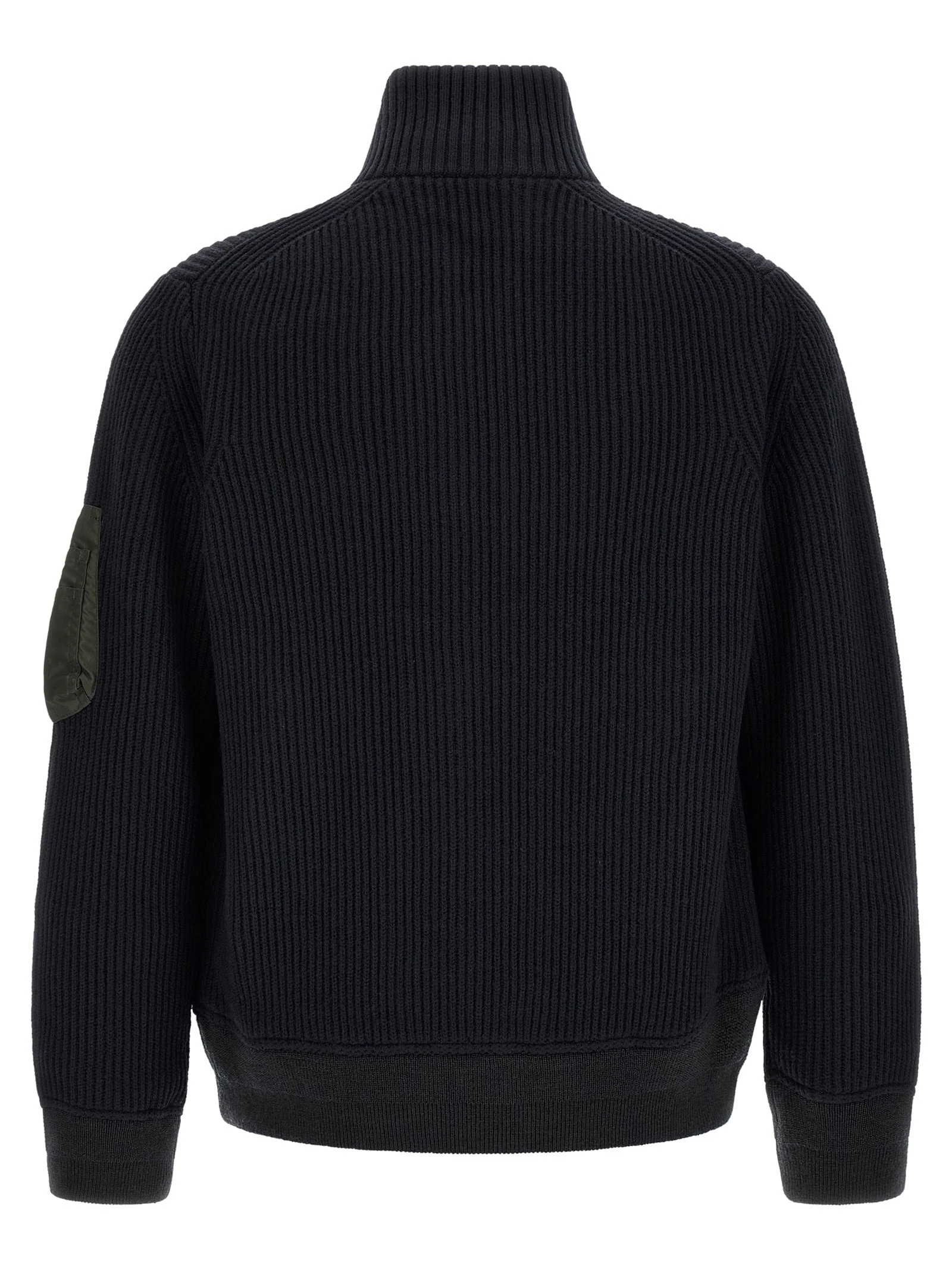 Ribbed knit blouson