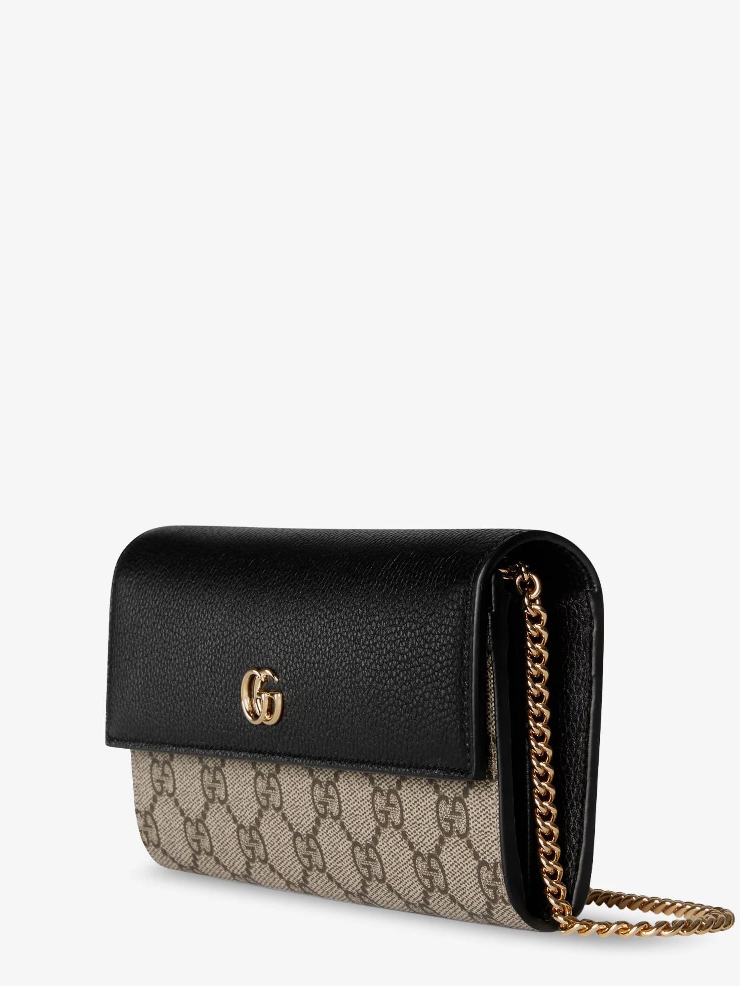 GG Marmont leather and GG Supreme fabric crossbody bag