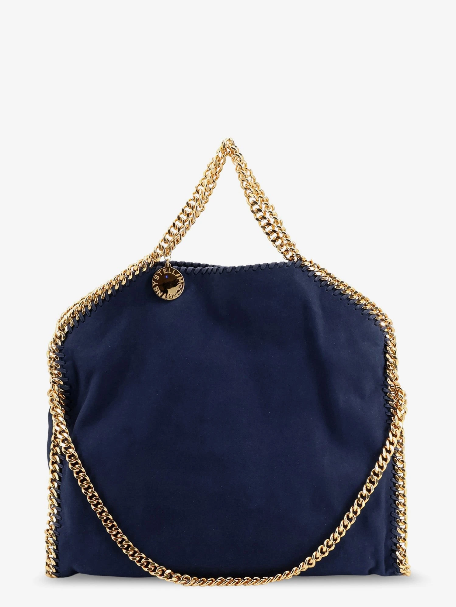 Falabella alter suede shoulder bag with metal profiles