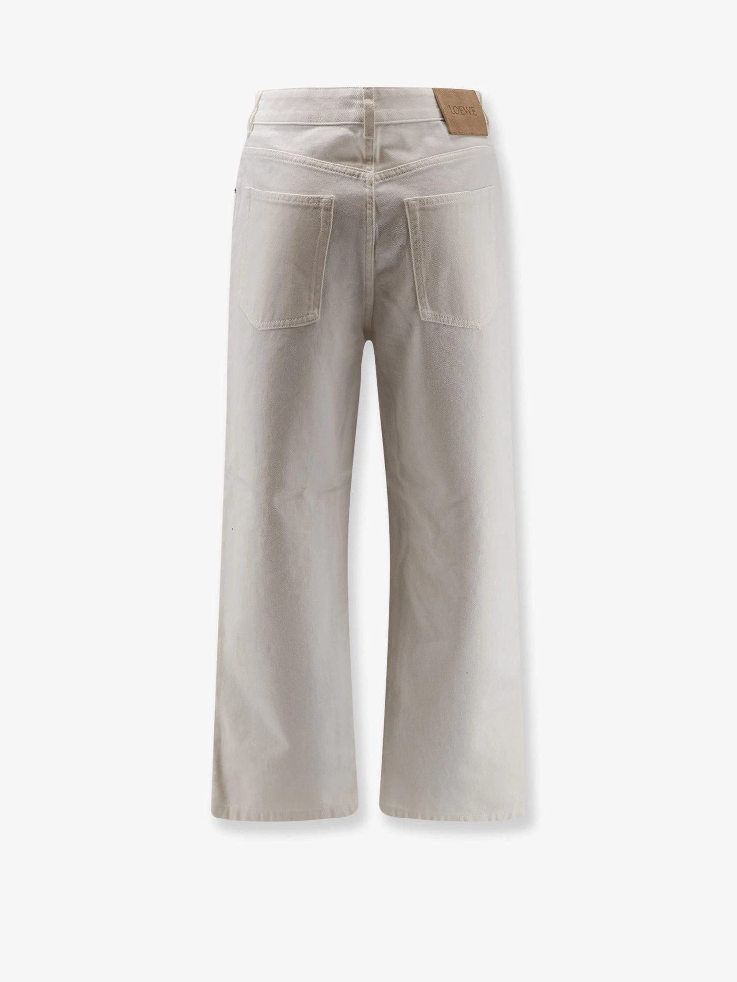 Anagram Baggy white denim trousers
