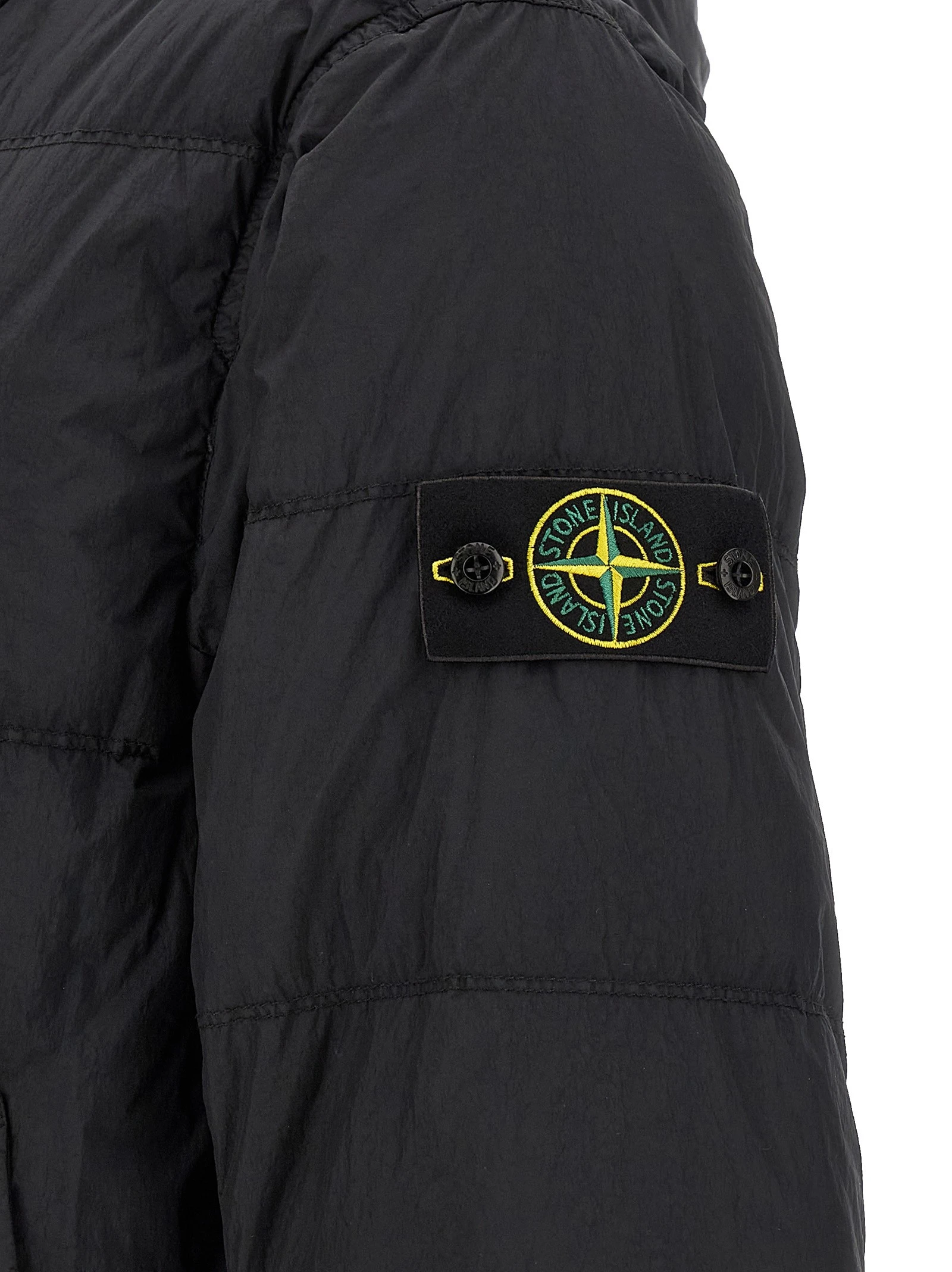 Ruffled effect down jacket
