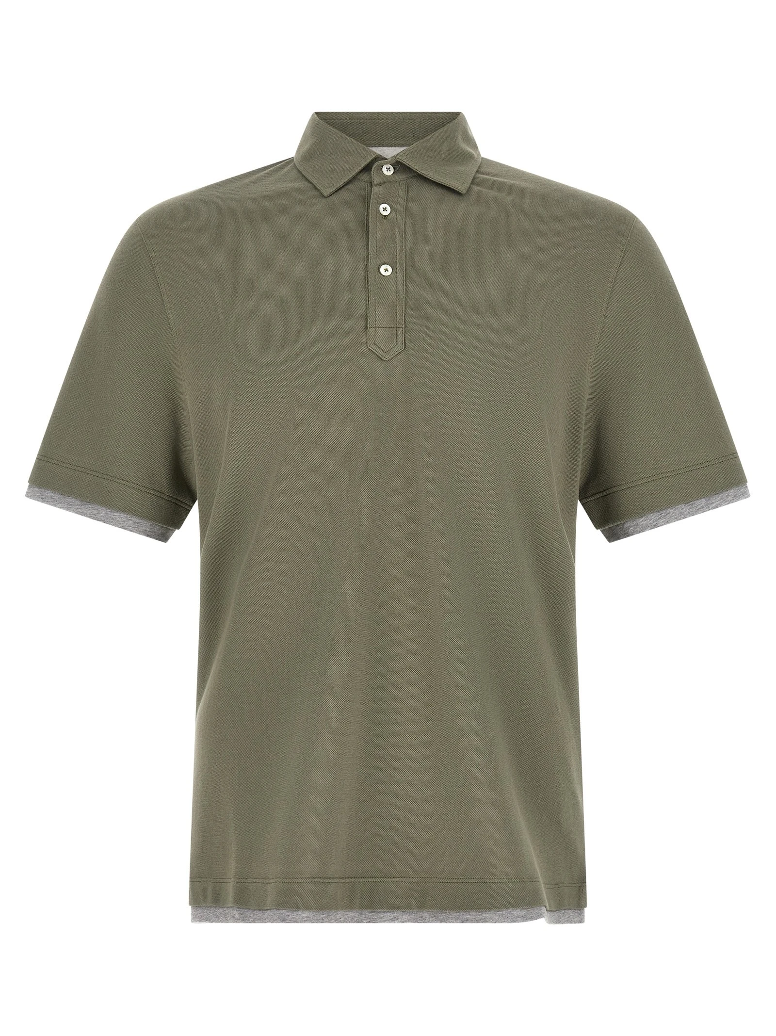 'Faux Layering' polo shirt