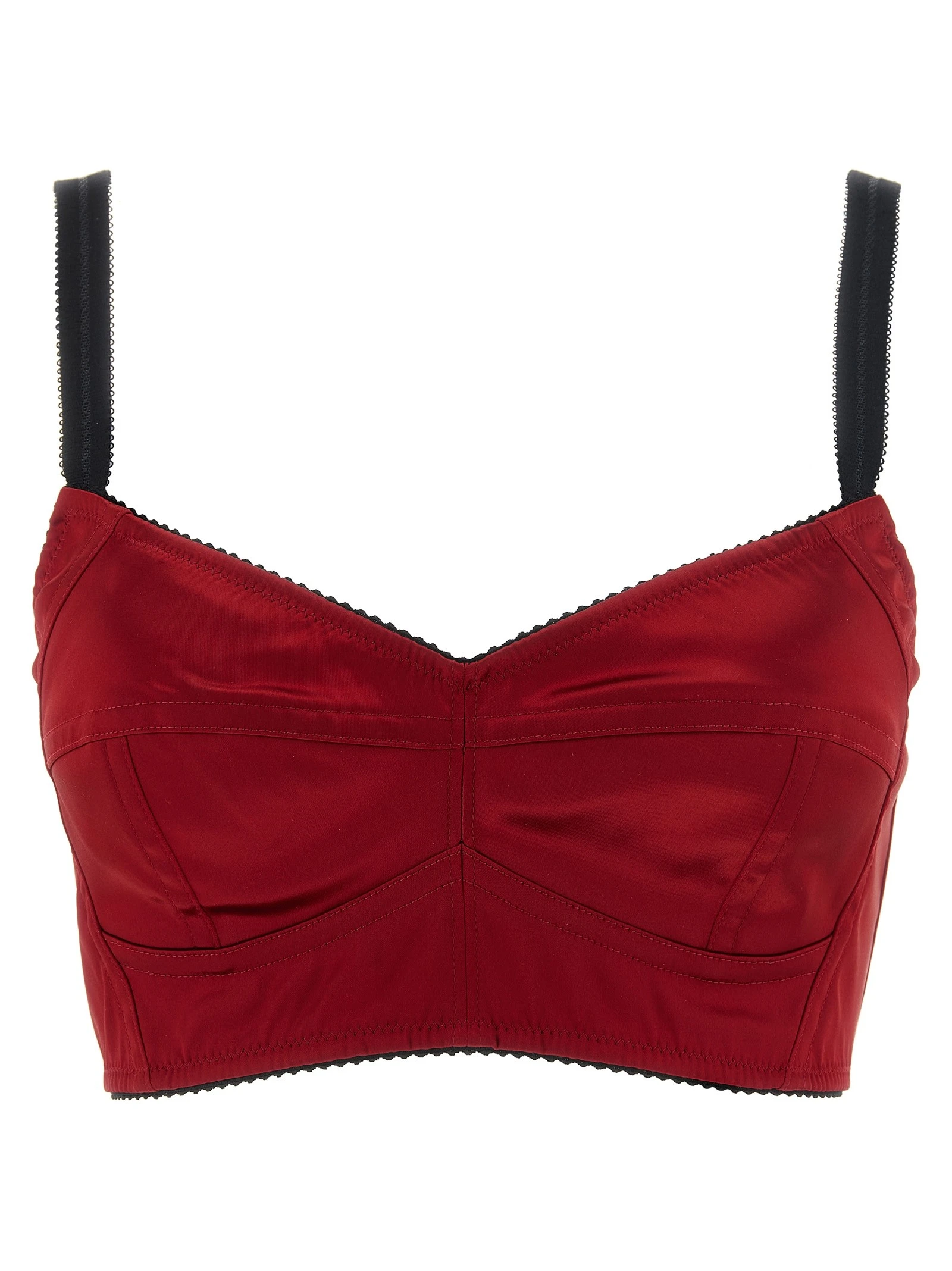 Bustier top with stitching