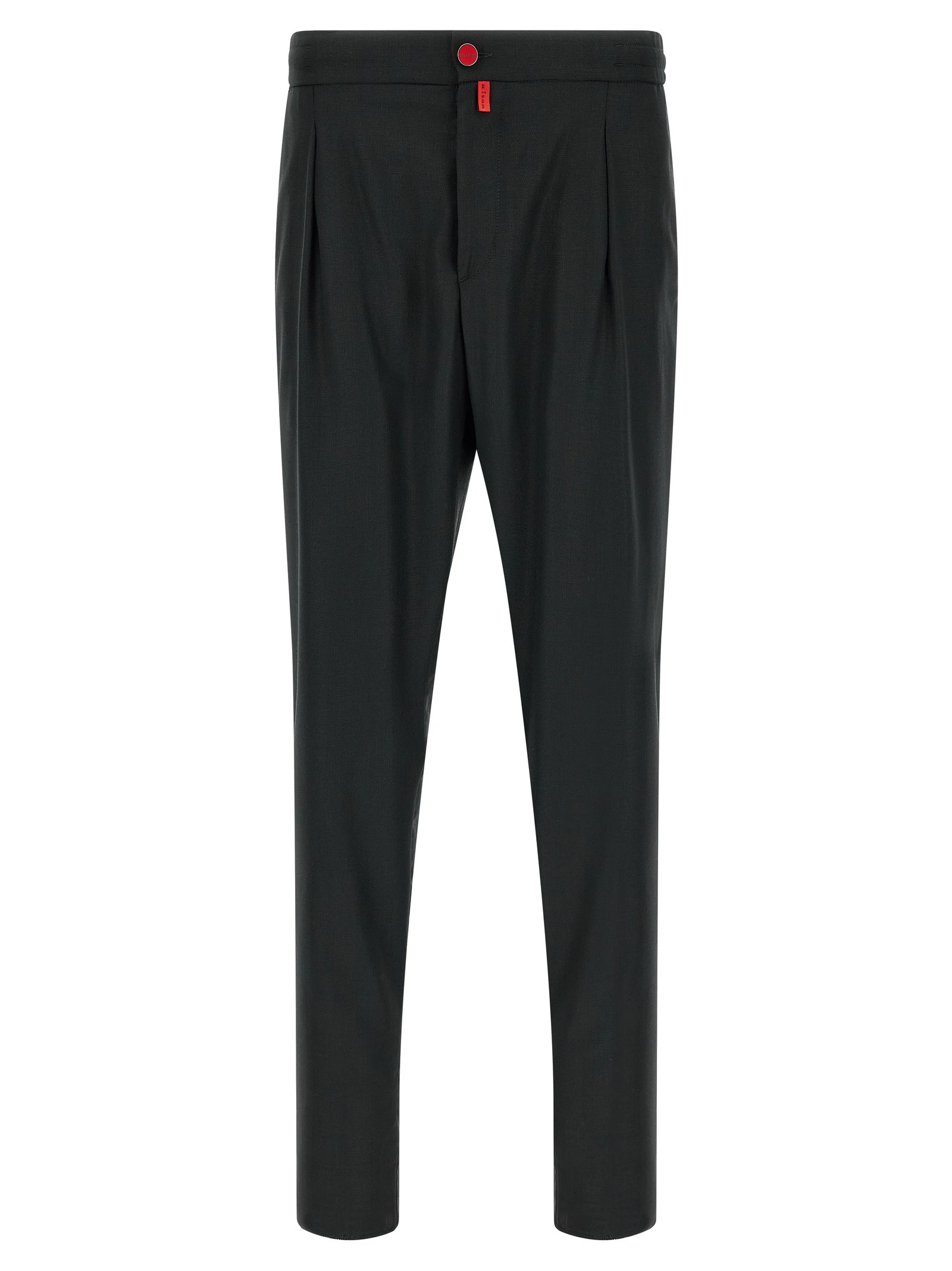 Red button pants