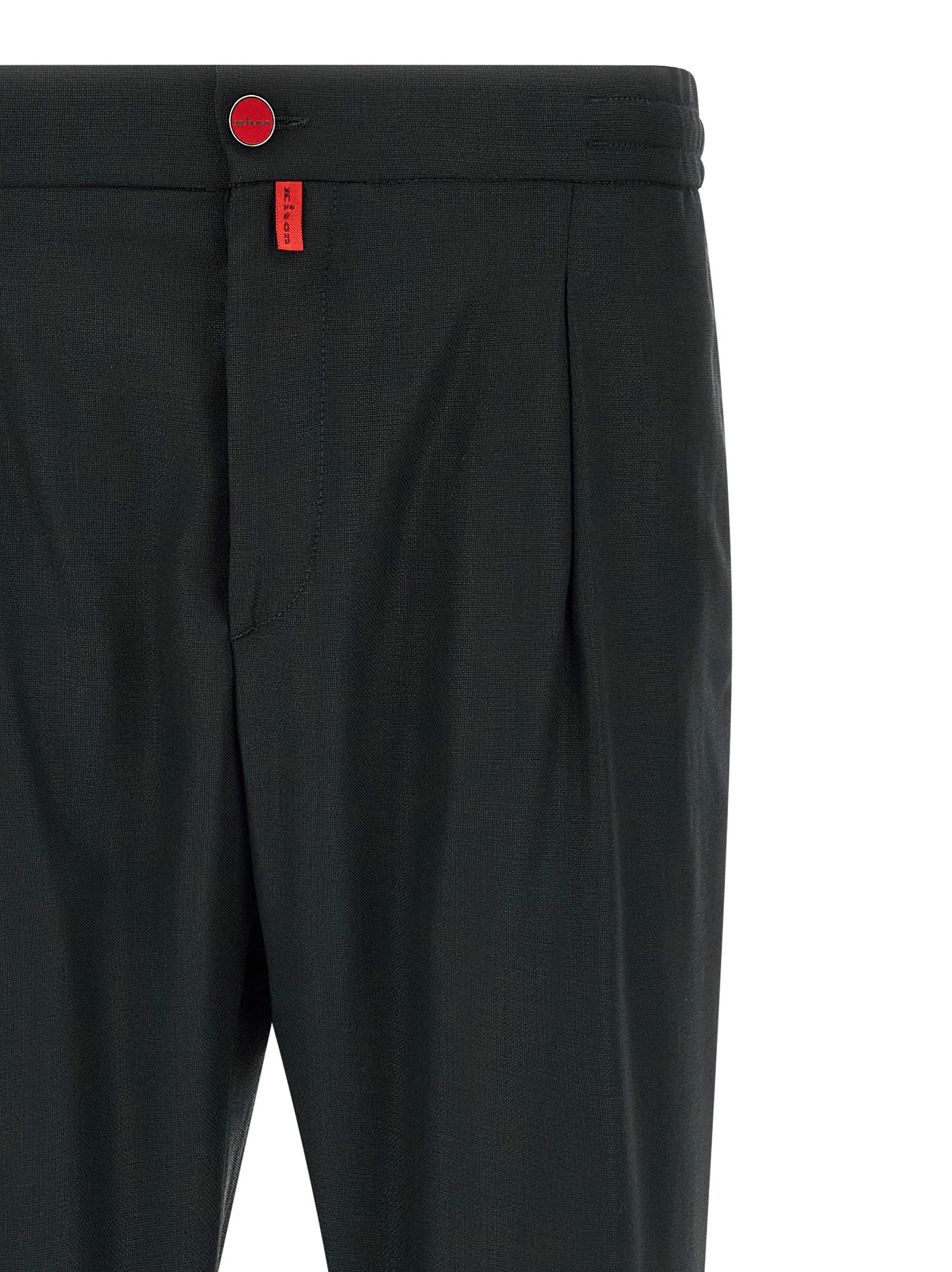 Red button pants