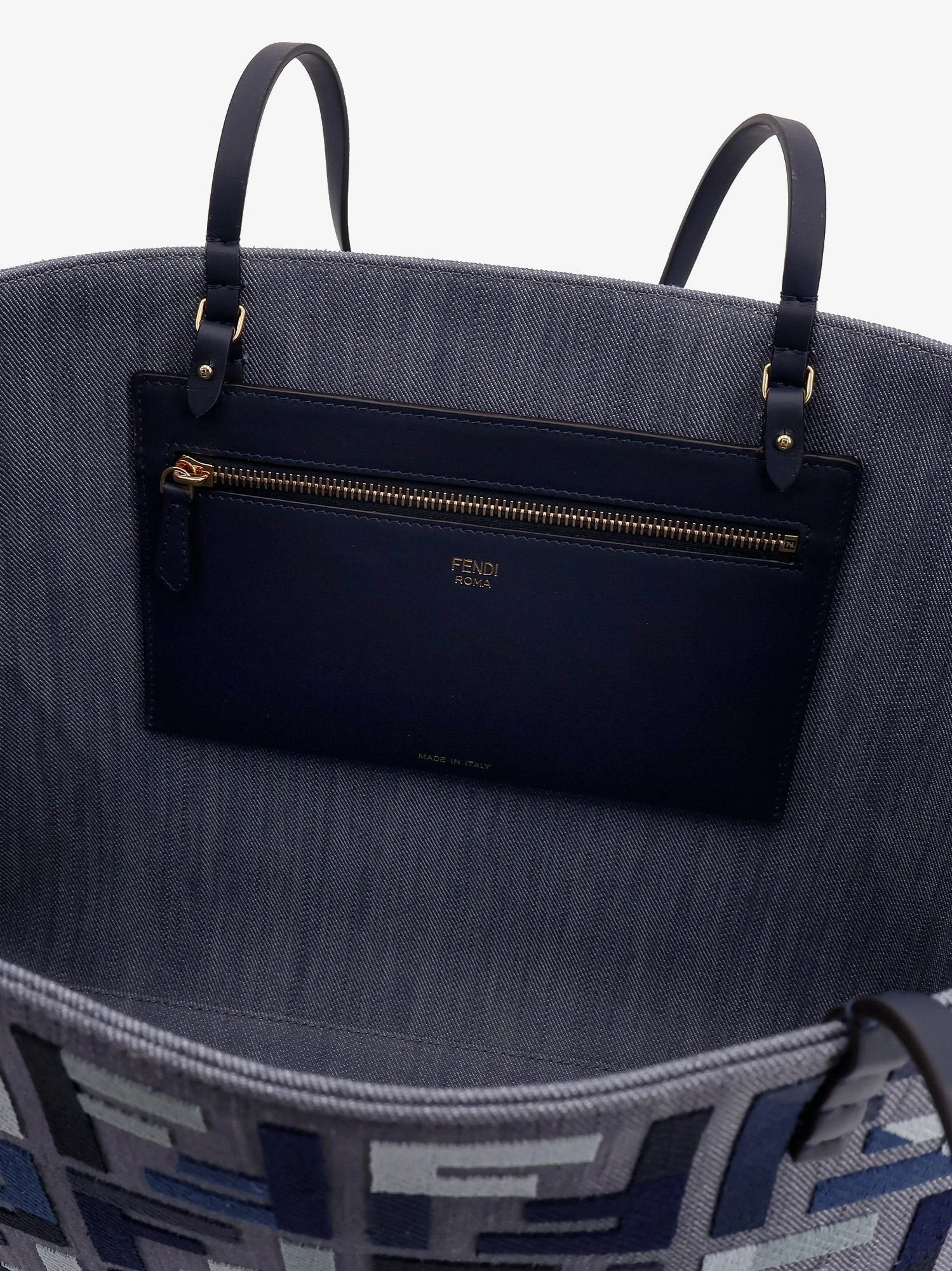 Roll Large jacquard FF fabric tote bag