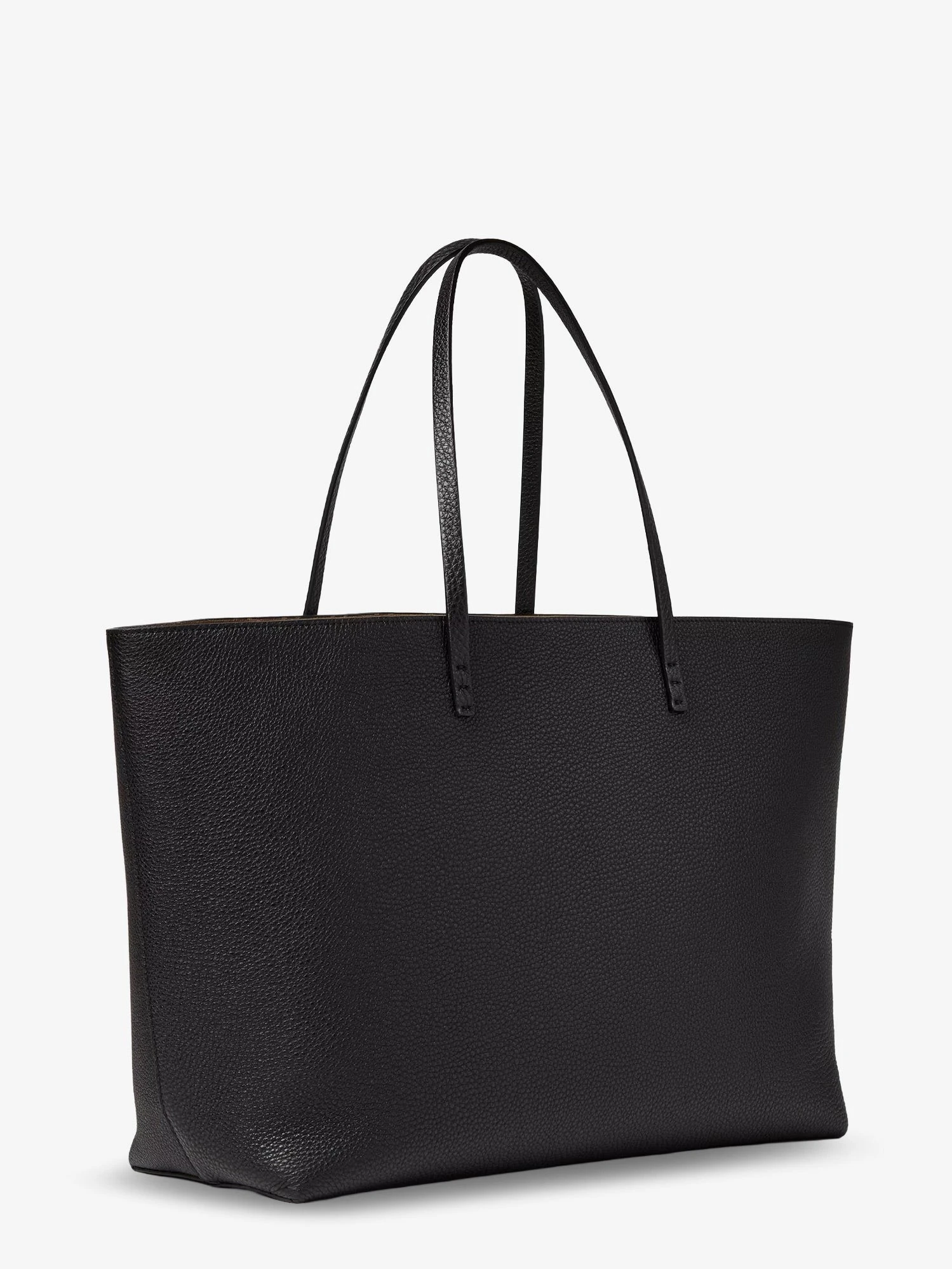 Medium Leather Roll Shopping Bag