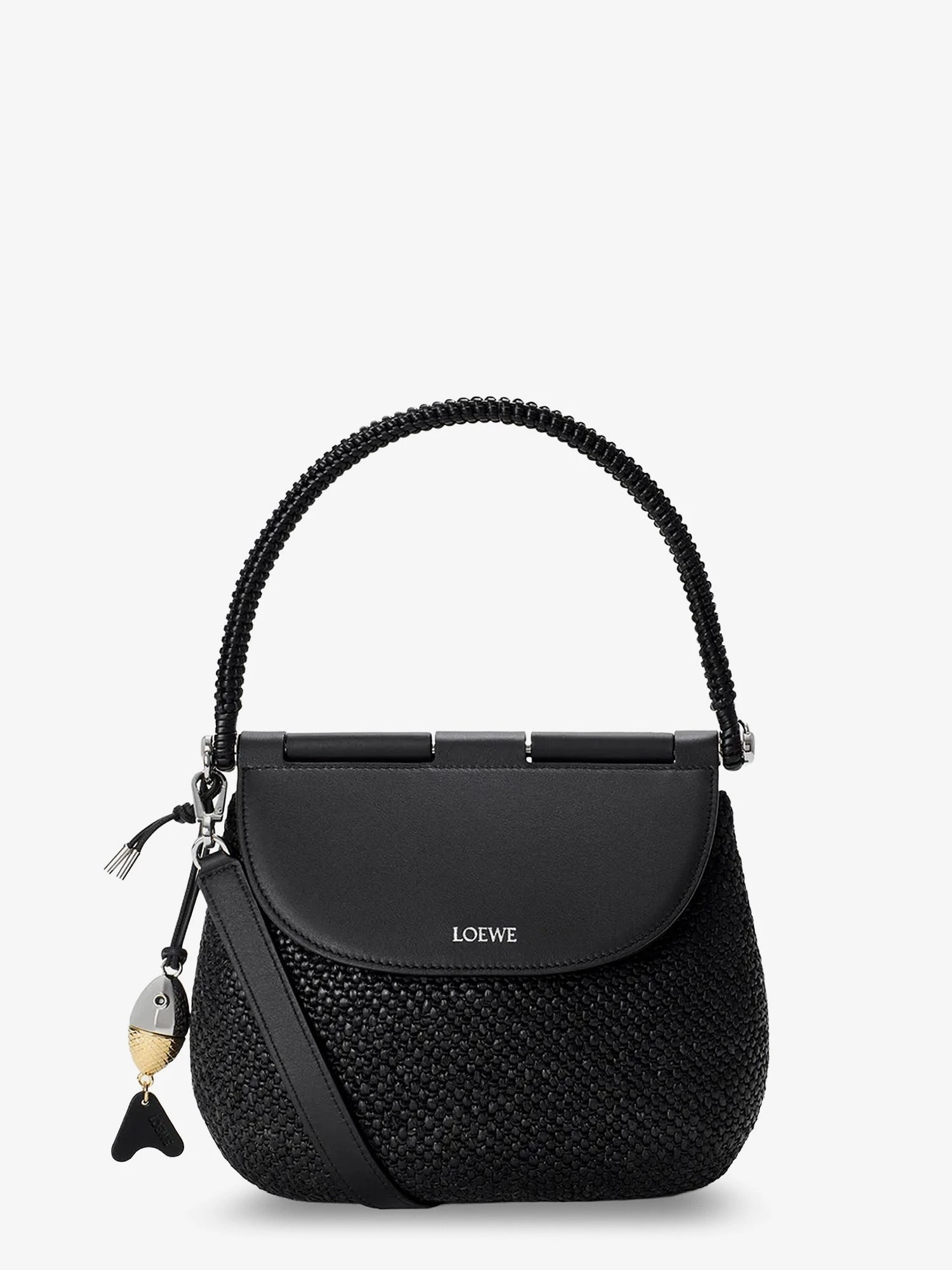 Paula's Ibiza -Pescador raffia and leather handbag