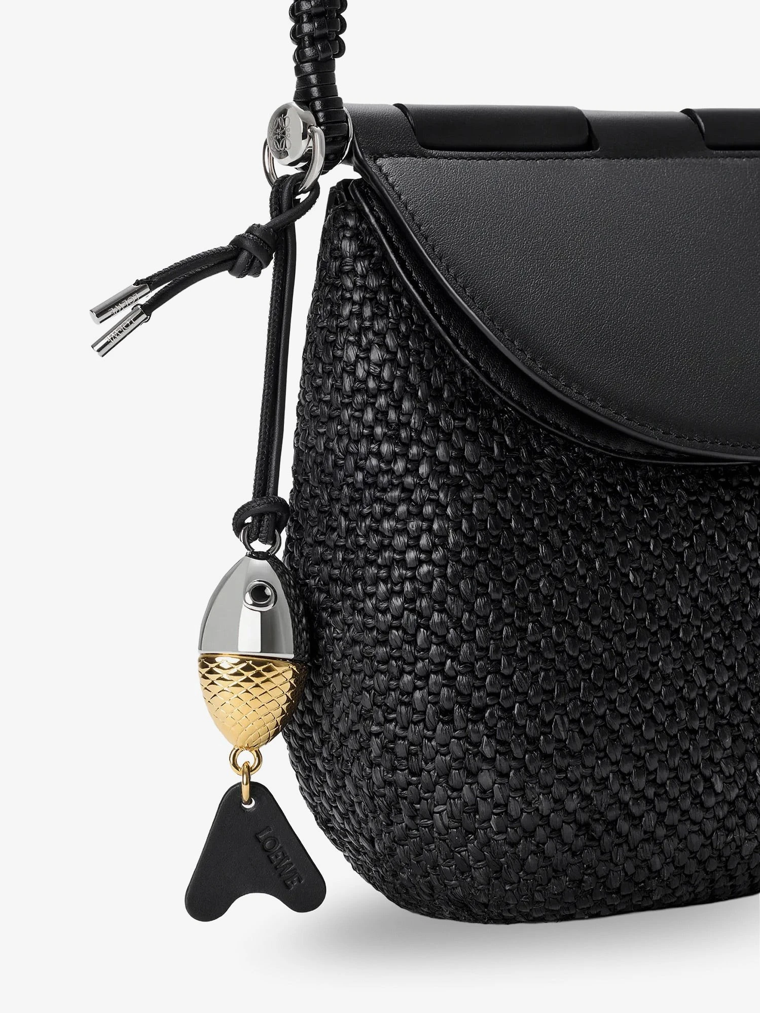 Paula's Ibiza -Pescador raffia and leather handbag