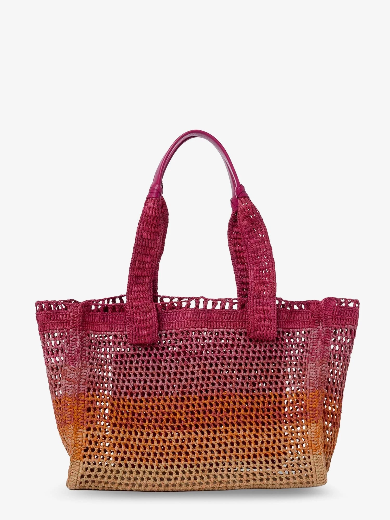 East-West Summer Banana multicolored raffia shoulder bag