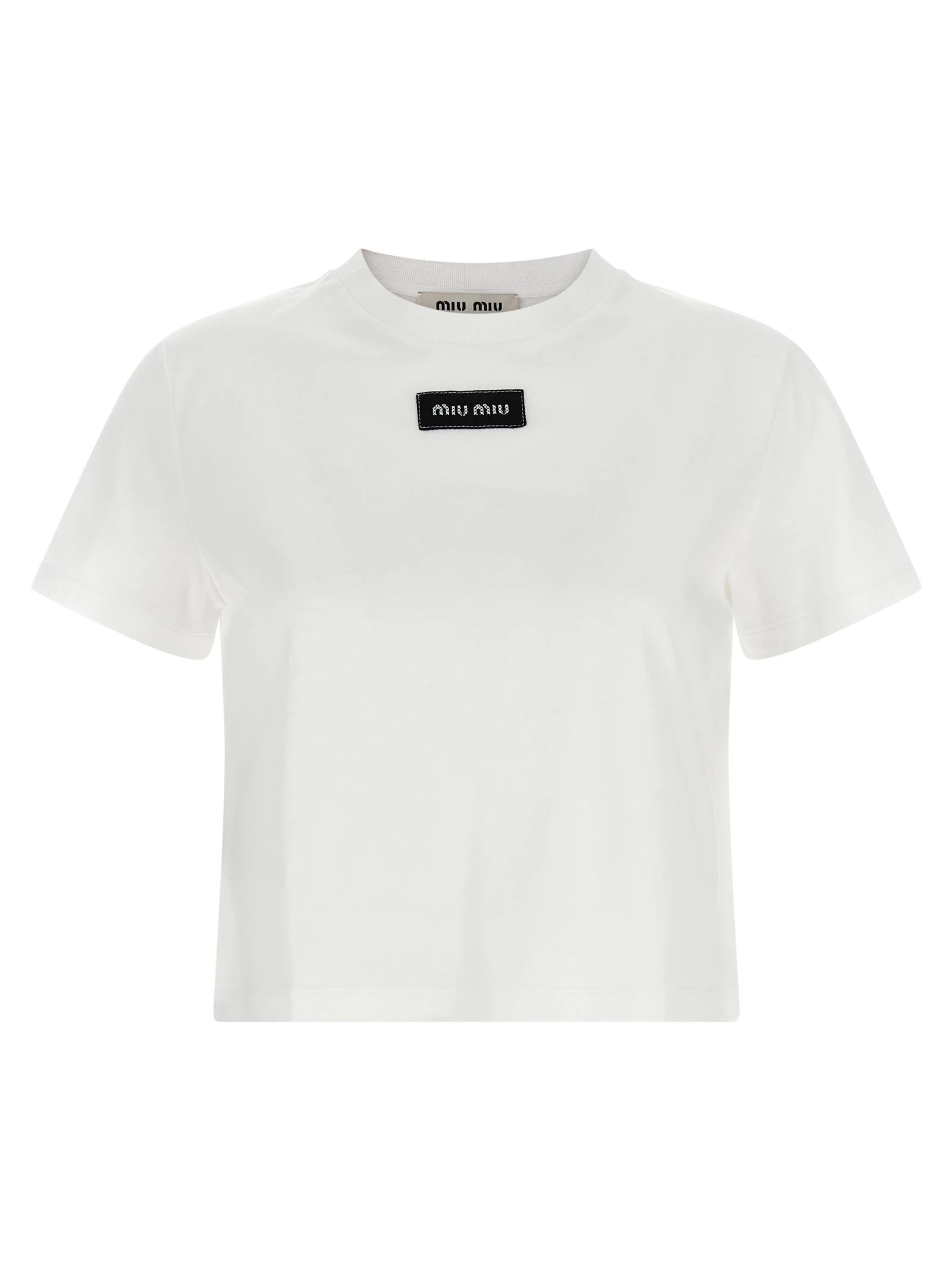 Logo patch crop T-shirt
