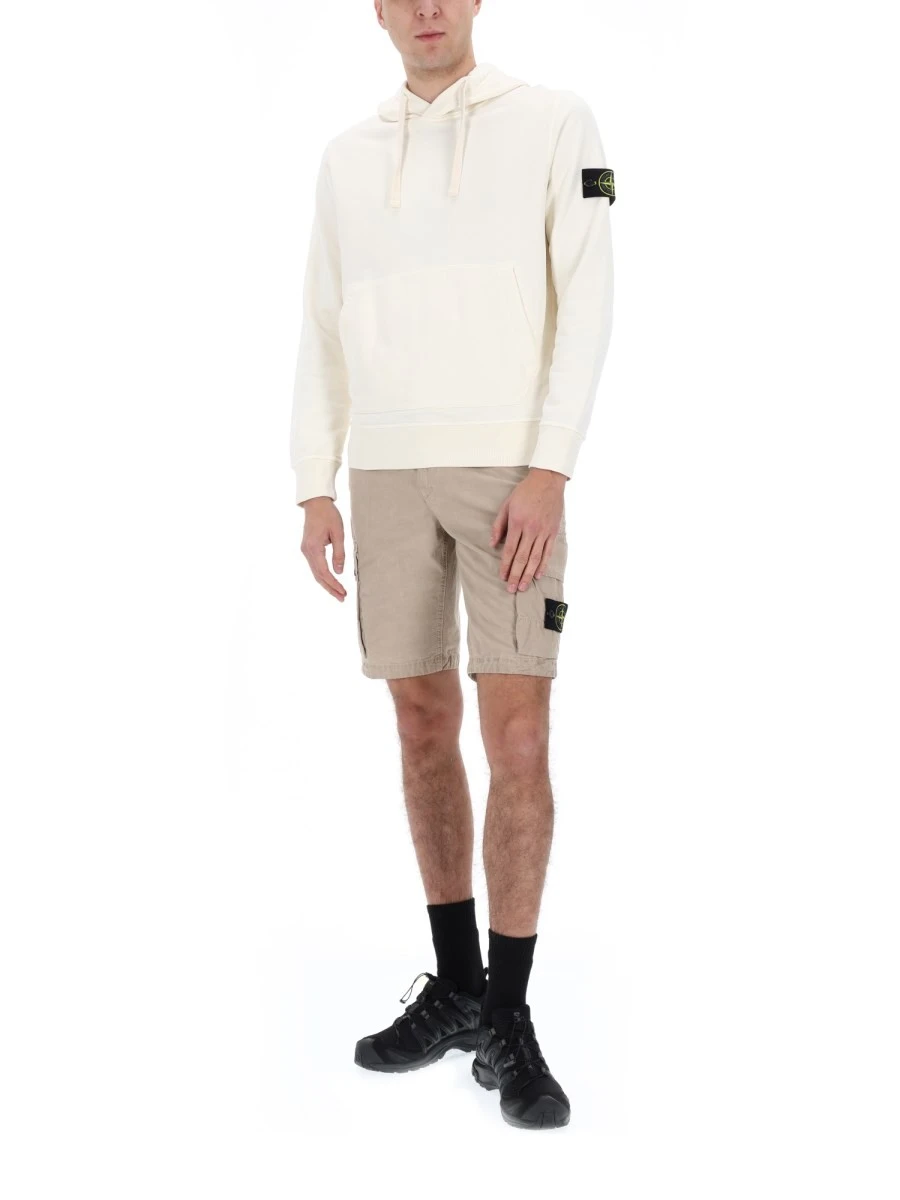 CARGO SHORTS WITH LOGO PATCH