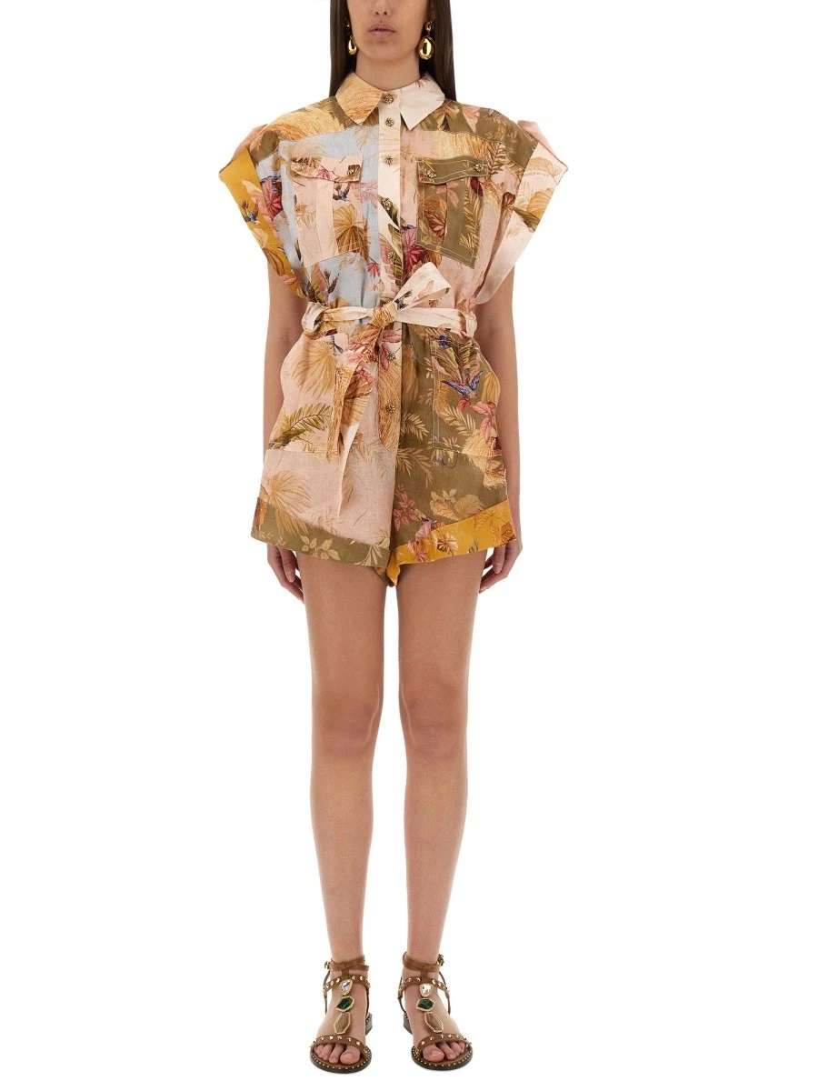 SHORT OVERALLS WITH "ASCENSION" LAPELS