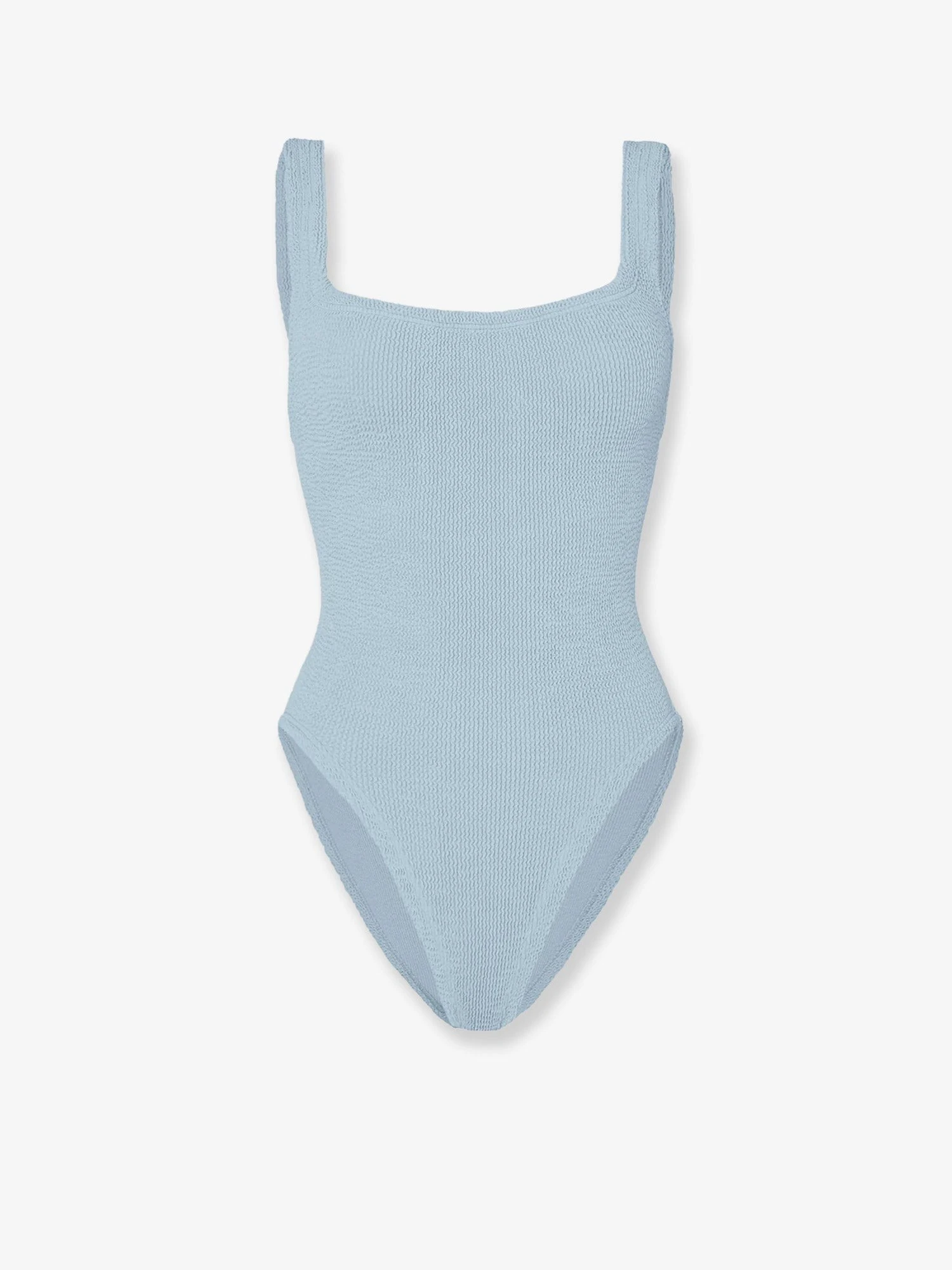 Crinkle fabric one-piece swimsuit