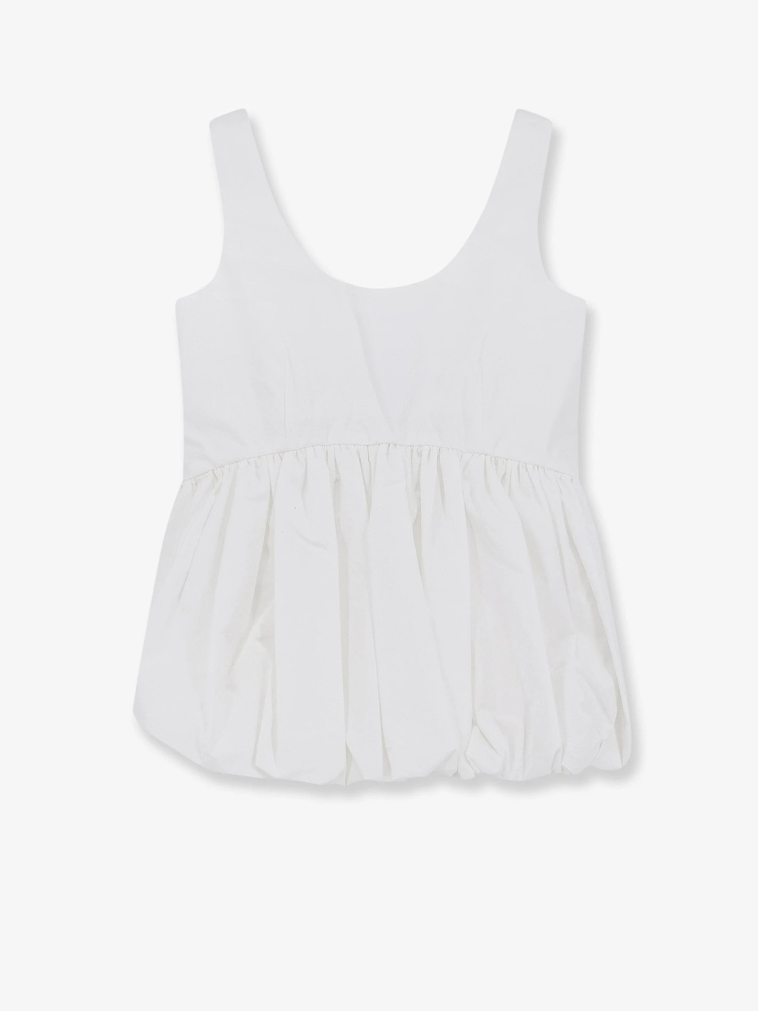 Voluminous peplum cotton tank top