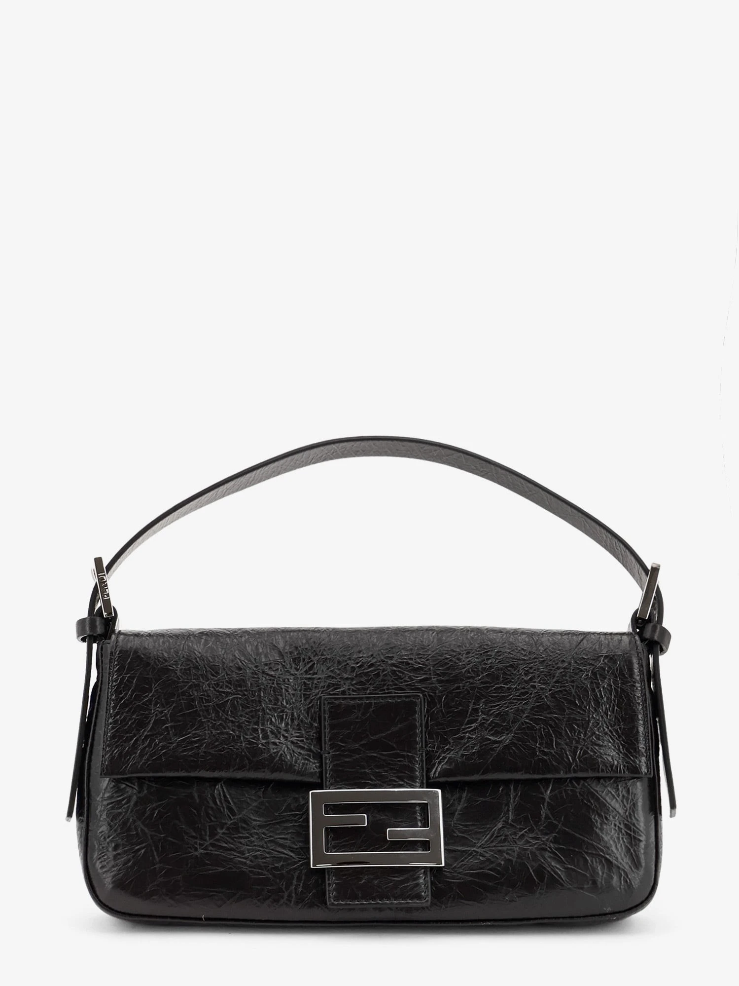 Baguette vintage-effect leather shoulder bag