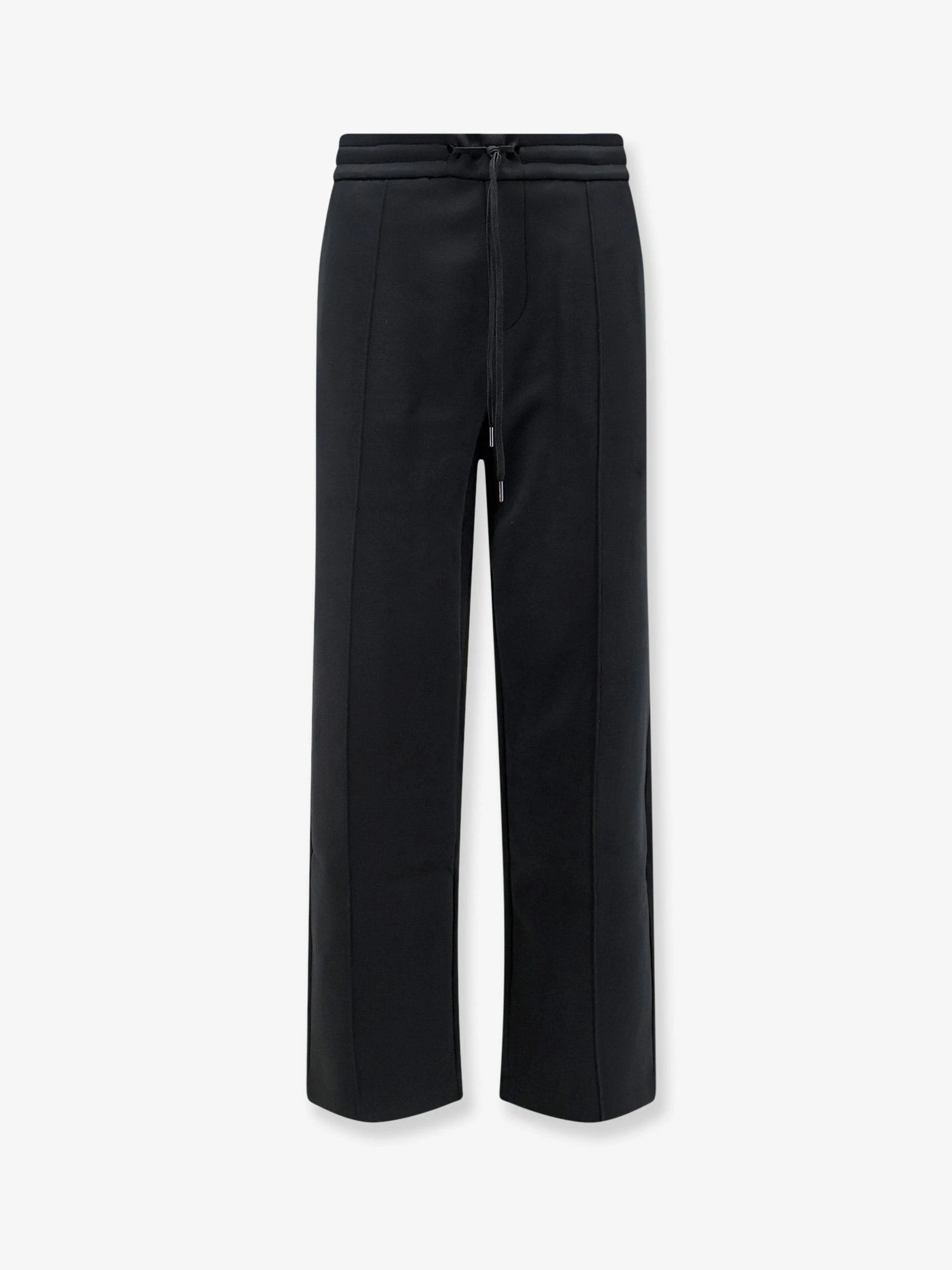 Cotton blend trousers with embroidered logo