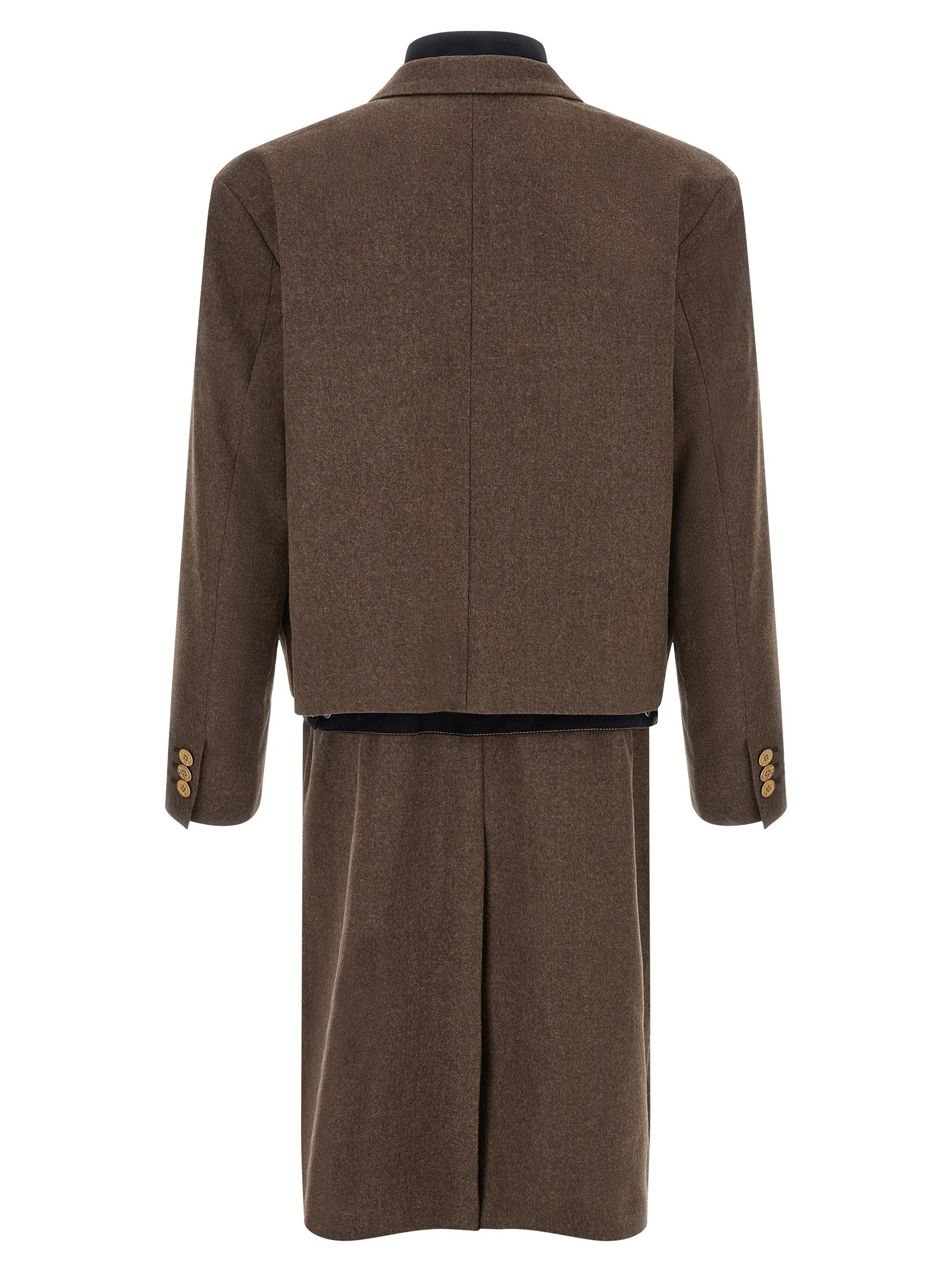 'Wool Flannel x Denim Coat' coat