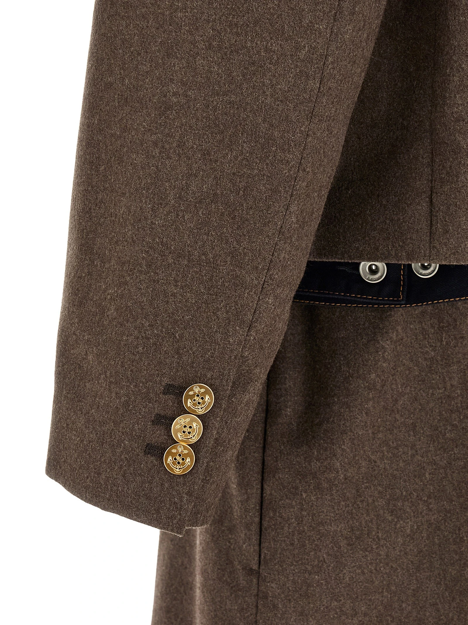'Wool Flannel x Denim Coat' coat