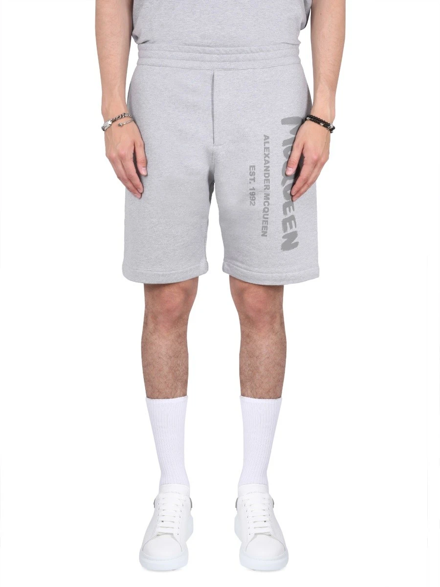 BERMUDA SHORTS WITH GRAFFITI LOGO PRINT.webp
