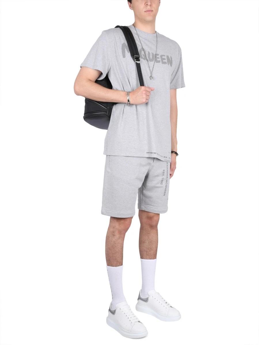 BERMUDA SHORTS WITH GRAFFITI LOGO PRINT.webp
