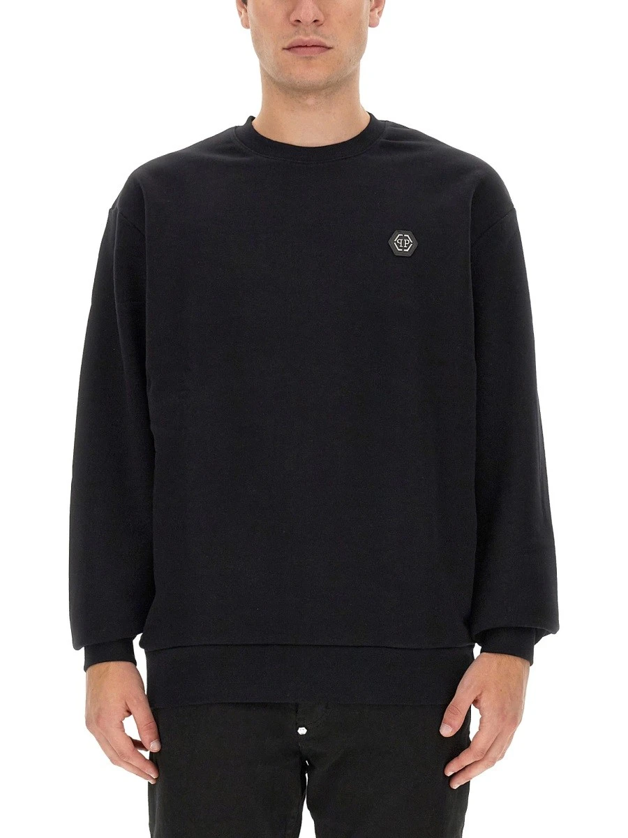 SWEATSHIRT WITH RHINESTONE LOGO.webp