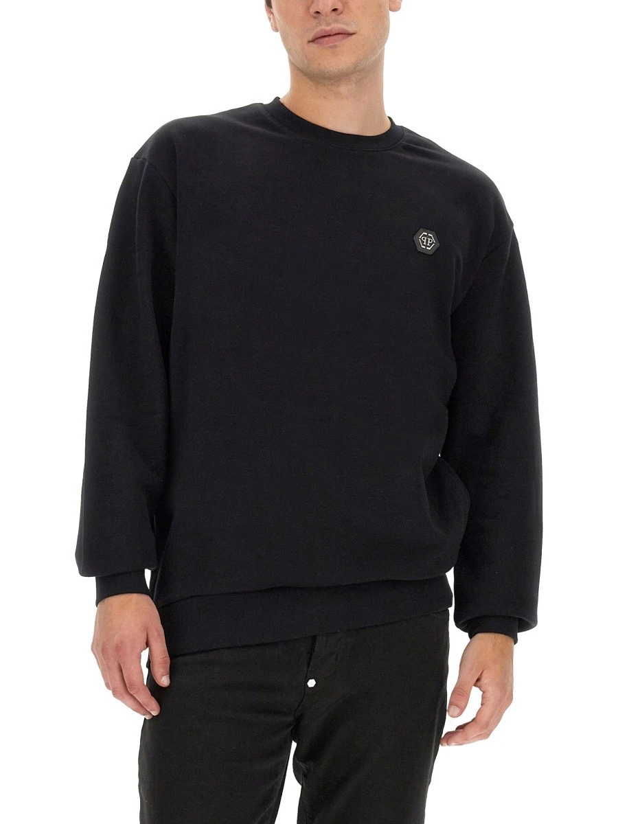 SWEATSHIRT WITH RHINESTONE LOGO.webp