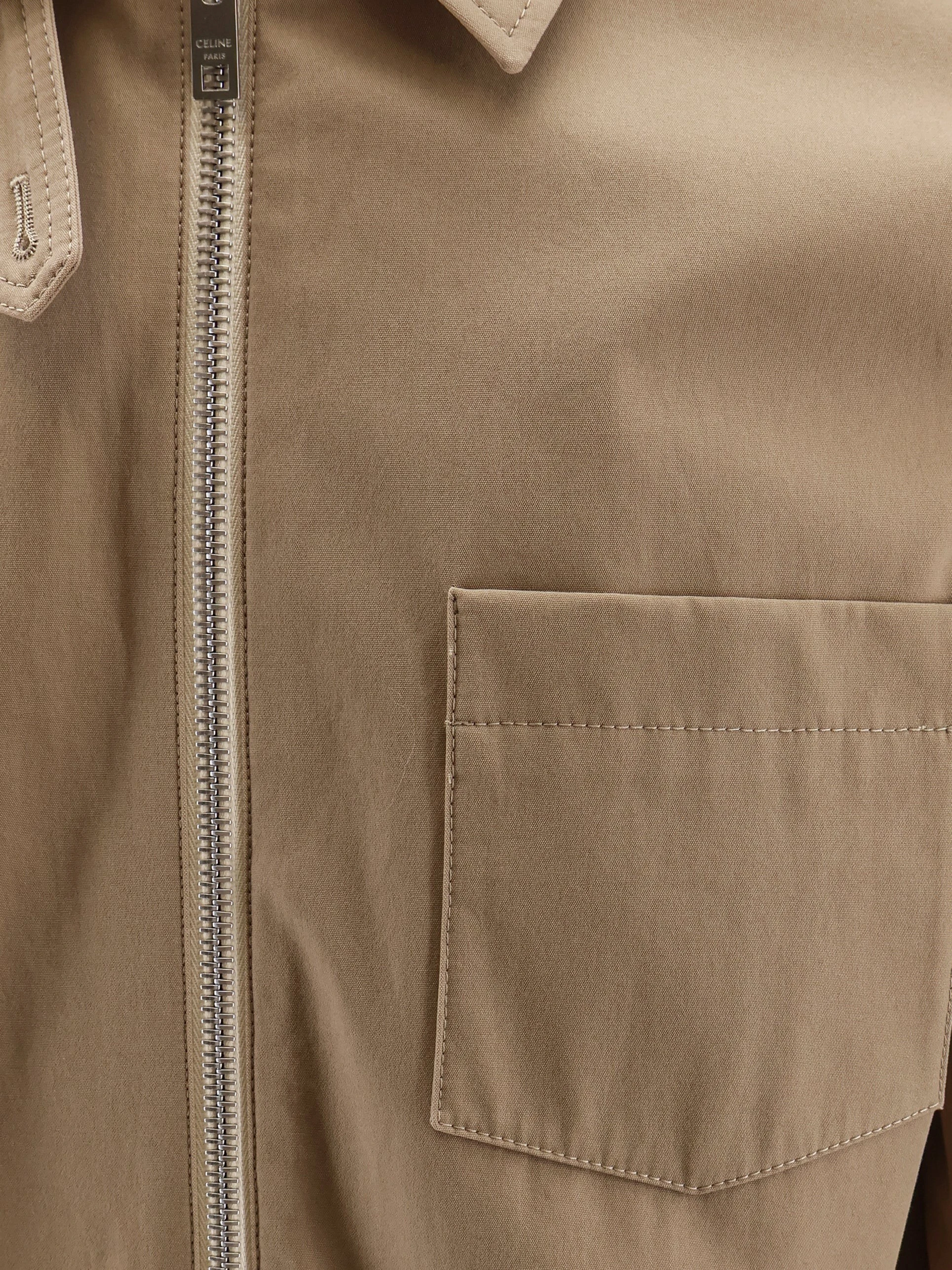 Cotton jacket with Triomphe patch.webp