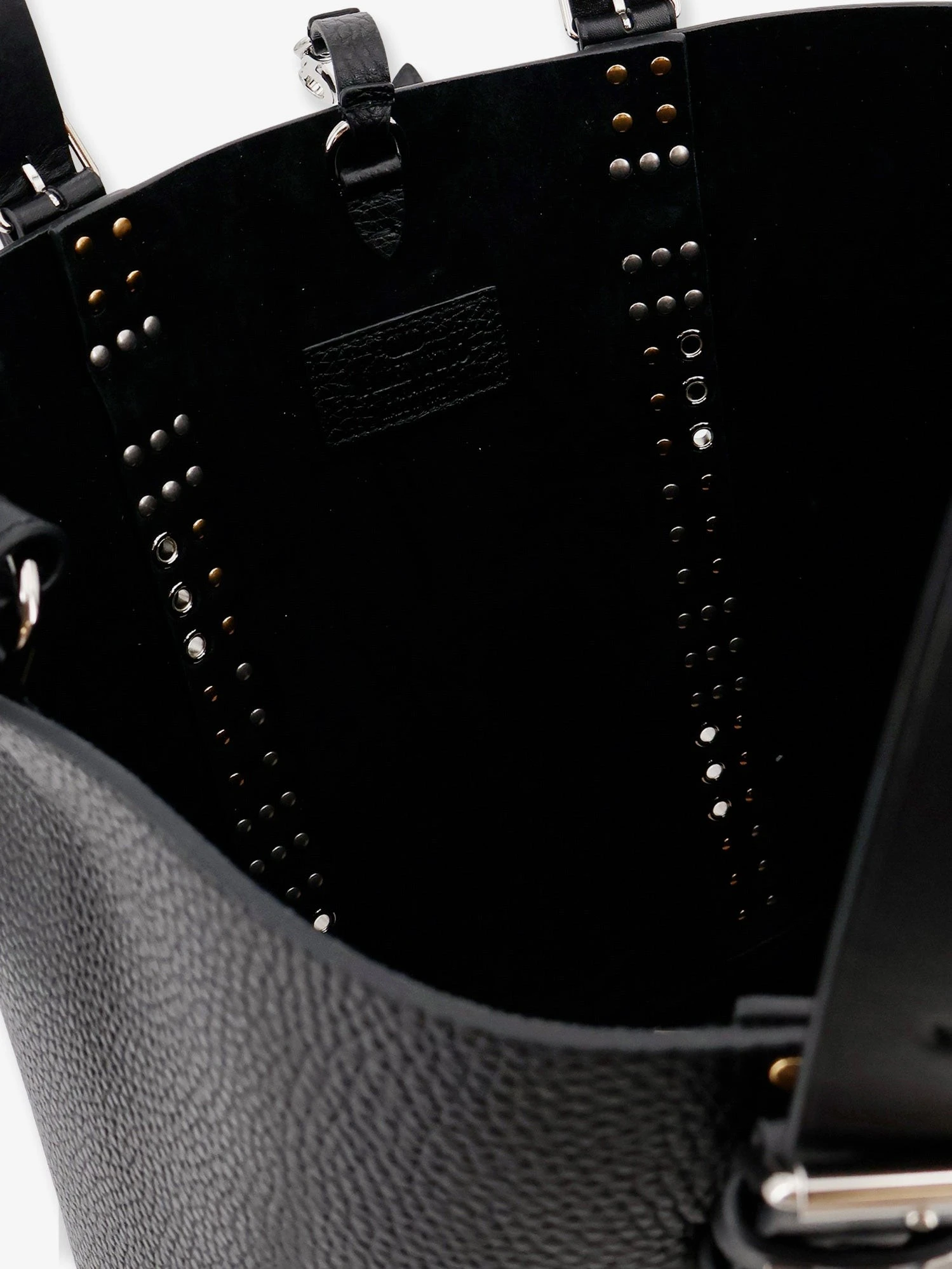 Leather shoulder bag with iconic studs.webp