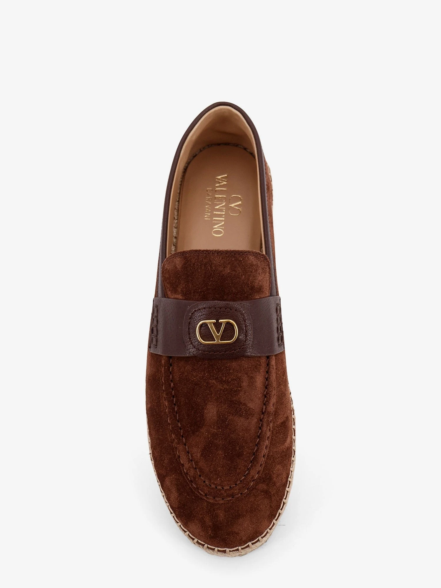 Suede espadrilles with VLogo Signature.webp