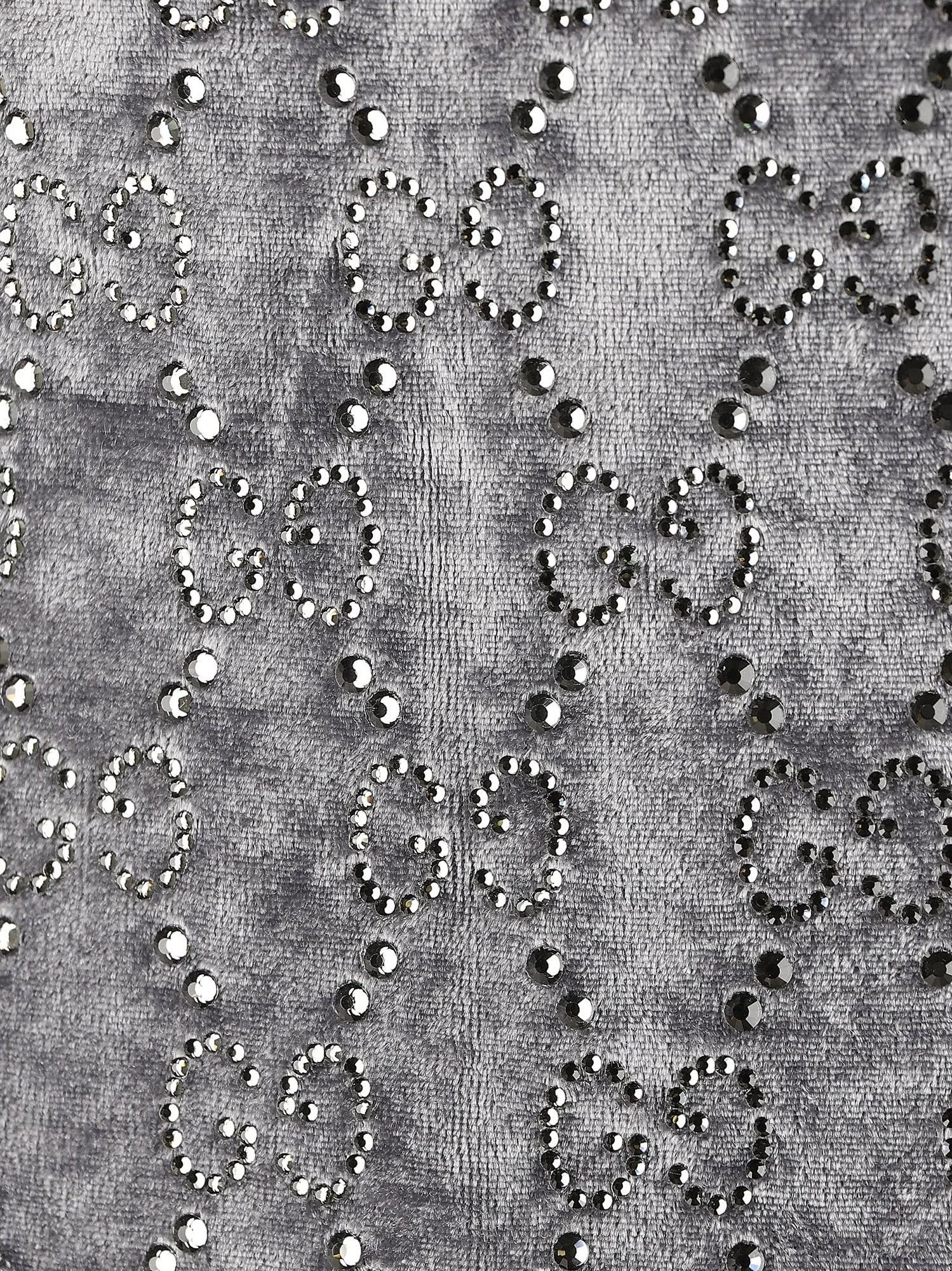 Stretch chenille jumpsuit with all-over crystals.webp