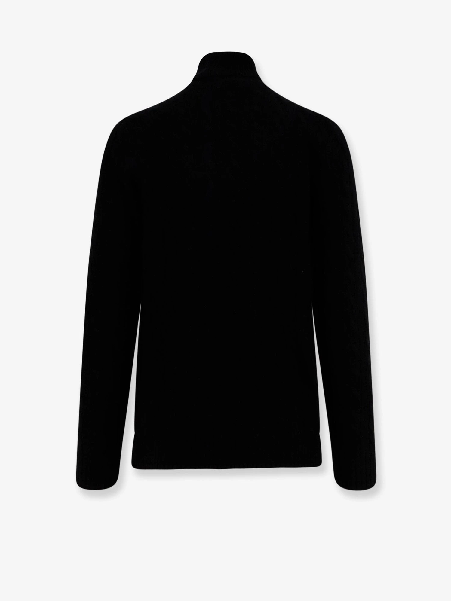 Wool and cashmere sweater with frontal logo.webp