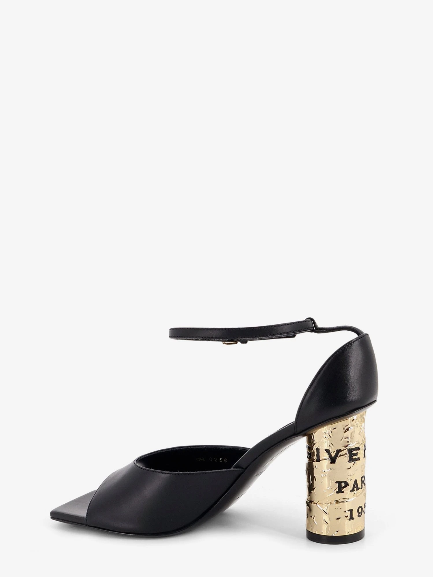 Leather sandals with Tape heel.webp