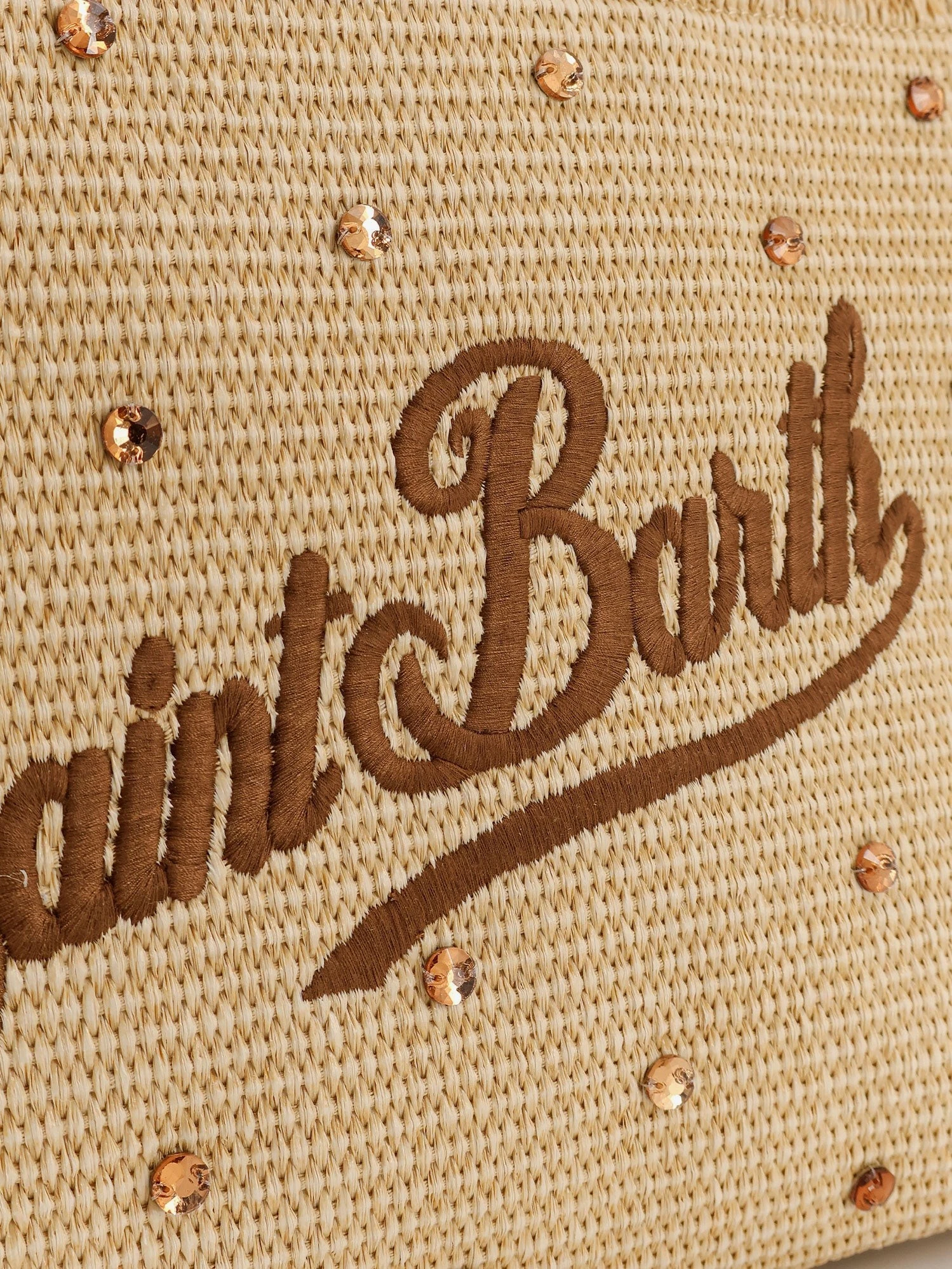 Vanity Straw raffia handbag with rhinestones.webp