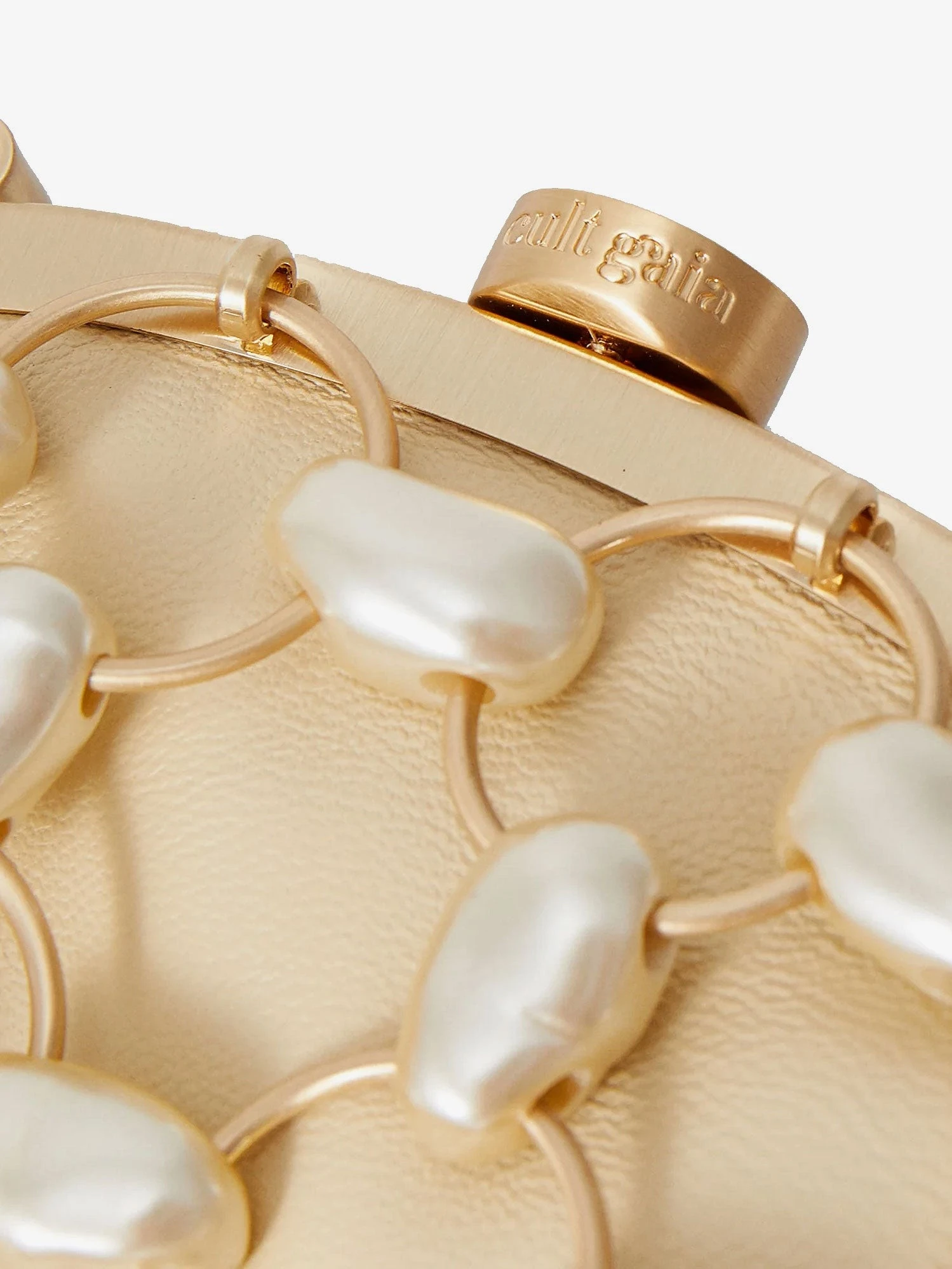 Brielle Wristlet leather handbag with all-over pearl detail.webp