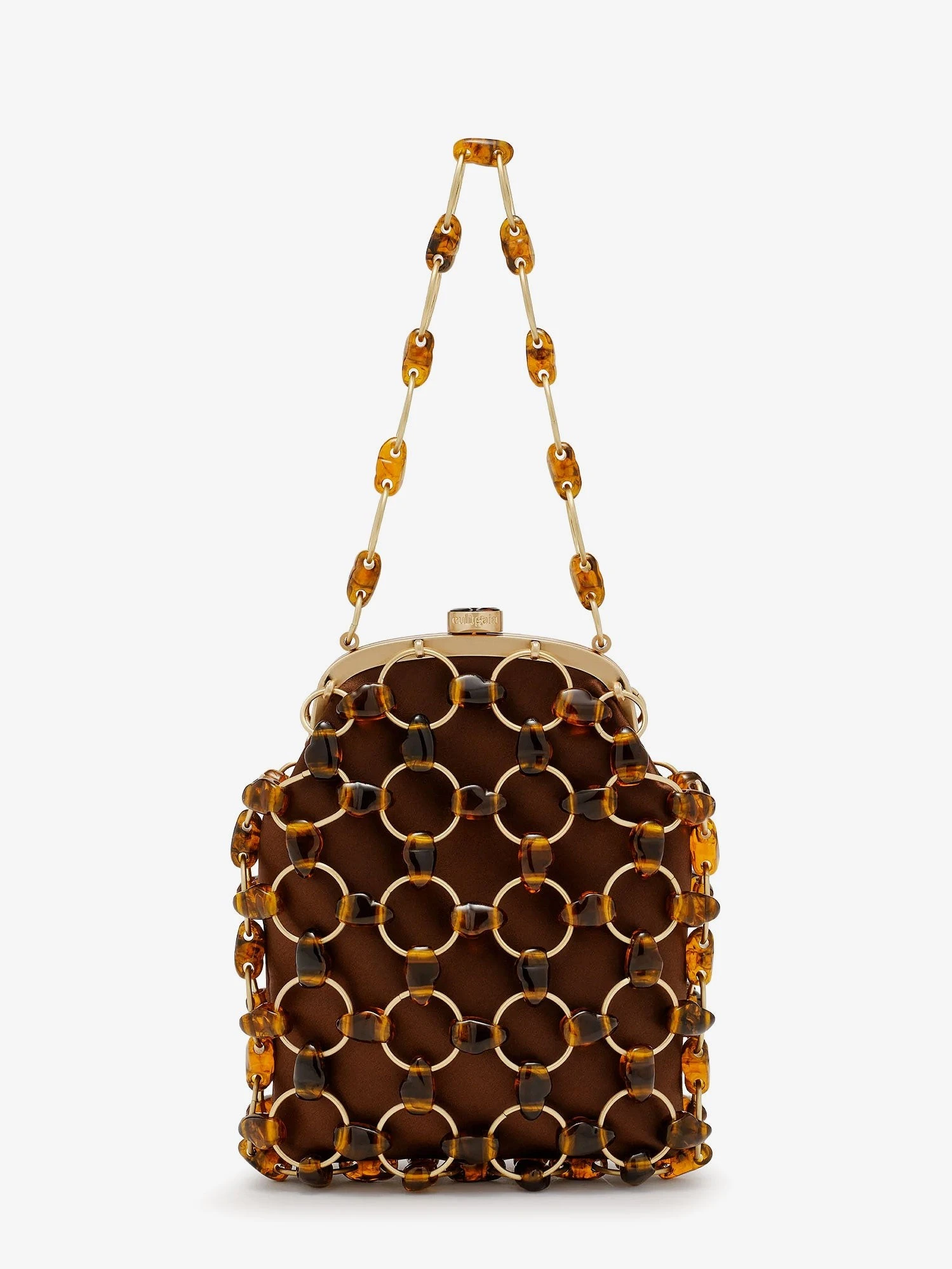 Brielle Wristlet leather handbag with all-over pearl detail.webp