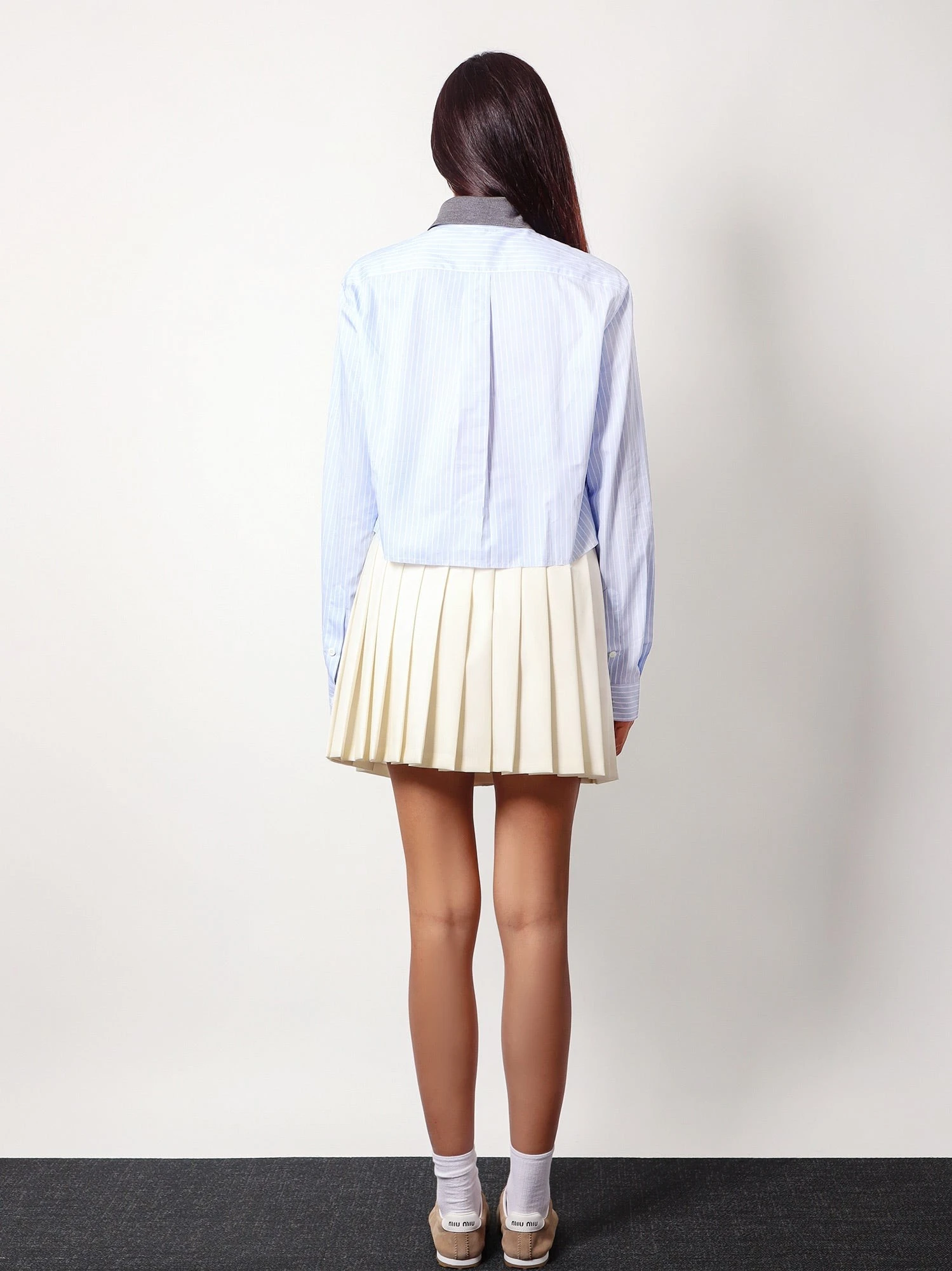 Plissé wool and mohair skirt.webp