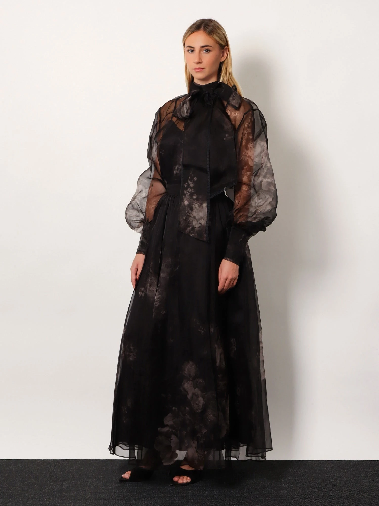 Hypnotic Maxi Skirt silk long skirt.webp