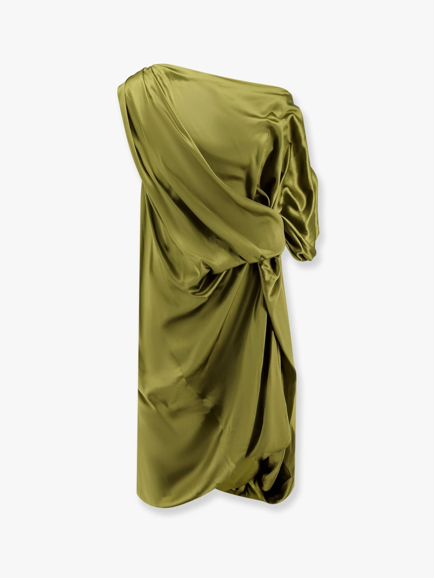 Dalant silk dress with lateral knot.webp